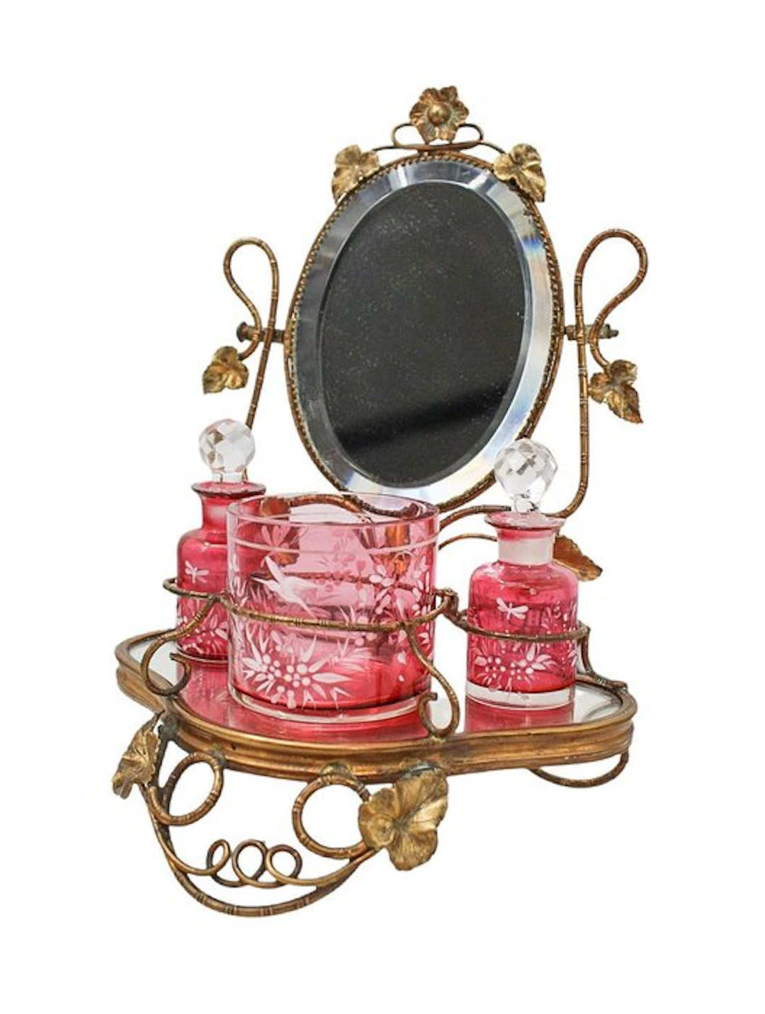 Ancien baguier porte-flacons Napoléon III - Jewellery box - Brass
