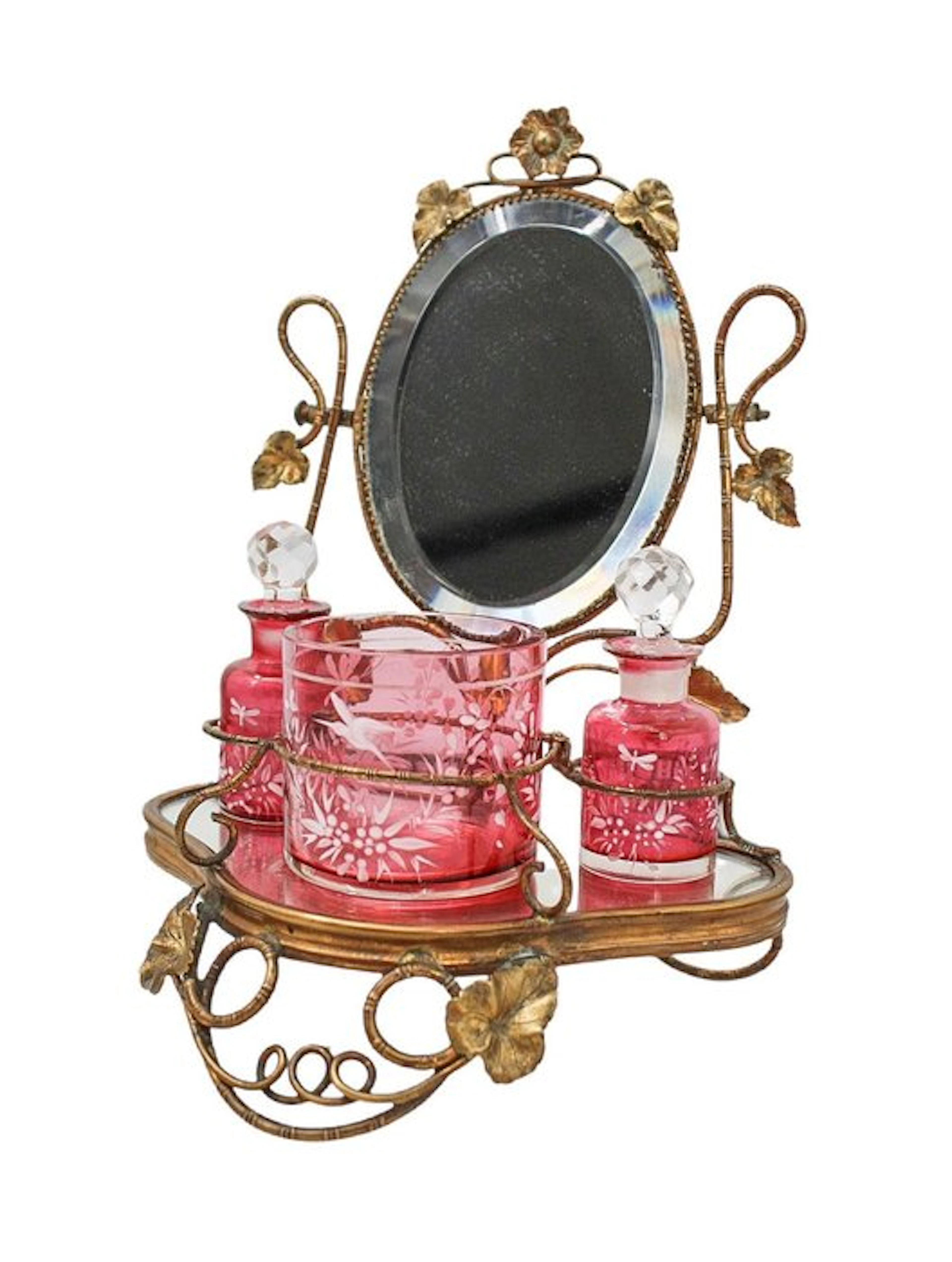 Ancien baguier porte-flacons Napoléon III - Jewellery box - Brass