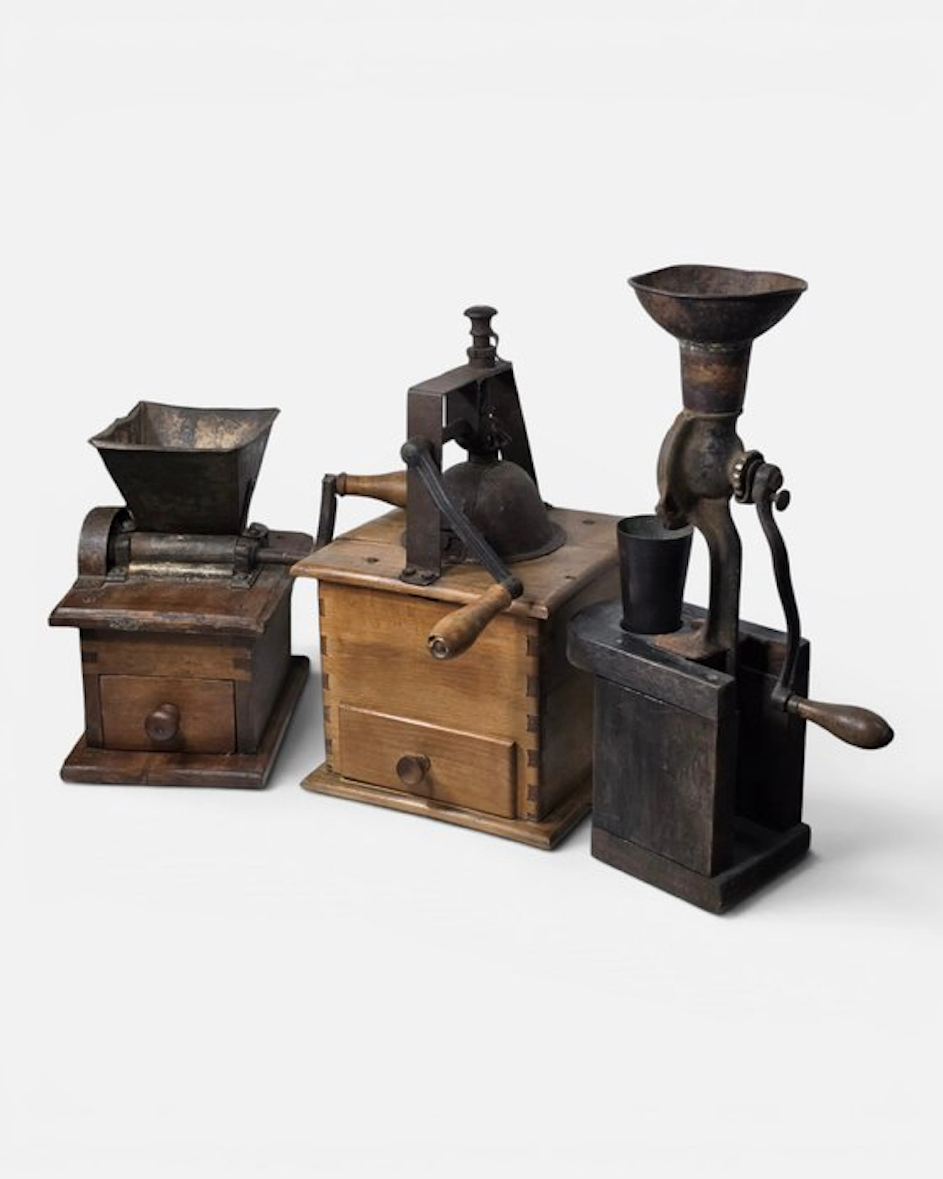 Macine Rurali - Coffee grinder (3) - Wood, Metal - Coffee grinder, cereals