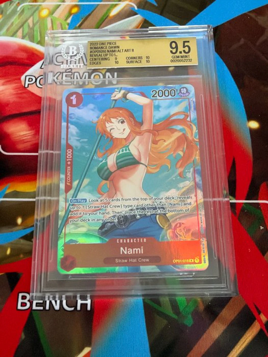 Bandai - 1 Graded card - One Piece - Nami OP01-010U Foil