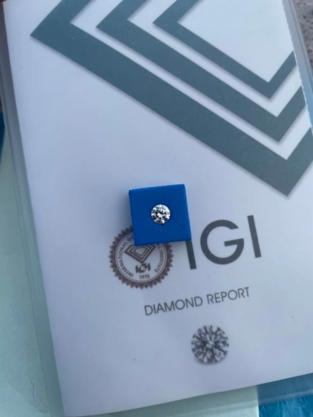 1 pcs Diamond (Natural) - 0.45 ct - Round - F - VVS1...