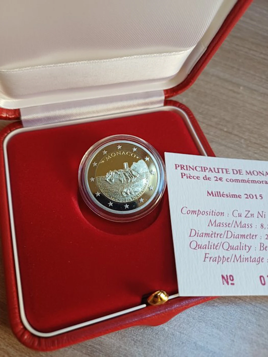 Monaco. 2 Euro 2015 "Forteresse" Proof