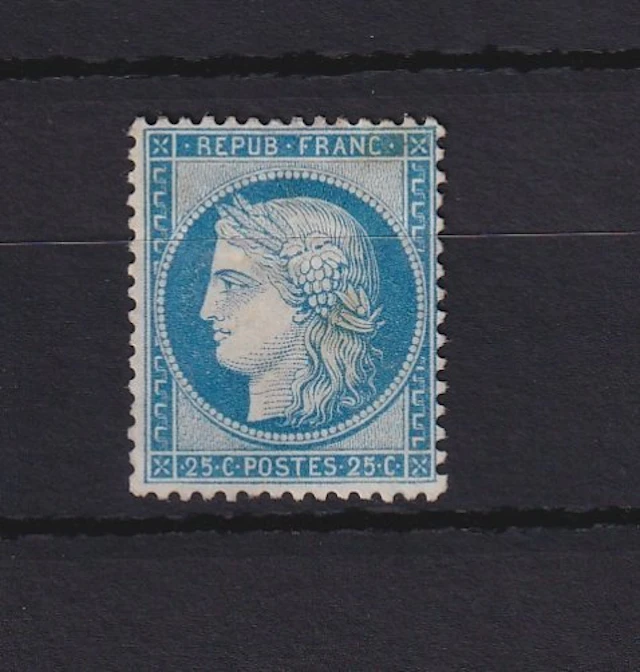France 1873 - rare type II neuf 25c bleu - Yvert n°60B