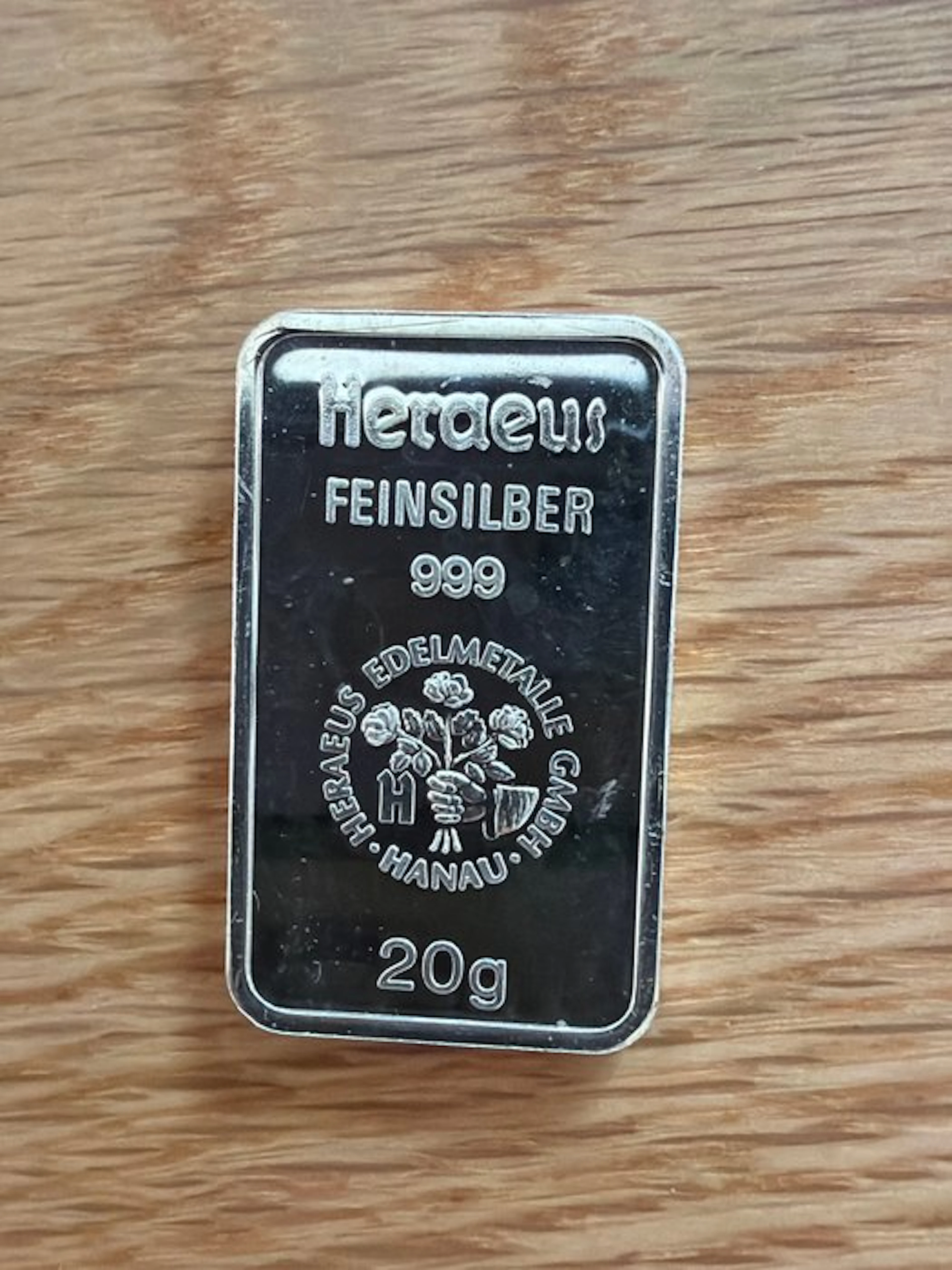 World. Silberbarren 20 g (.999) (No reserve price)