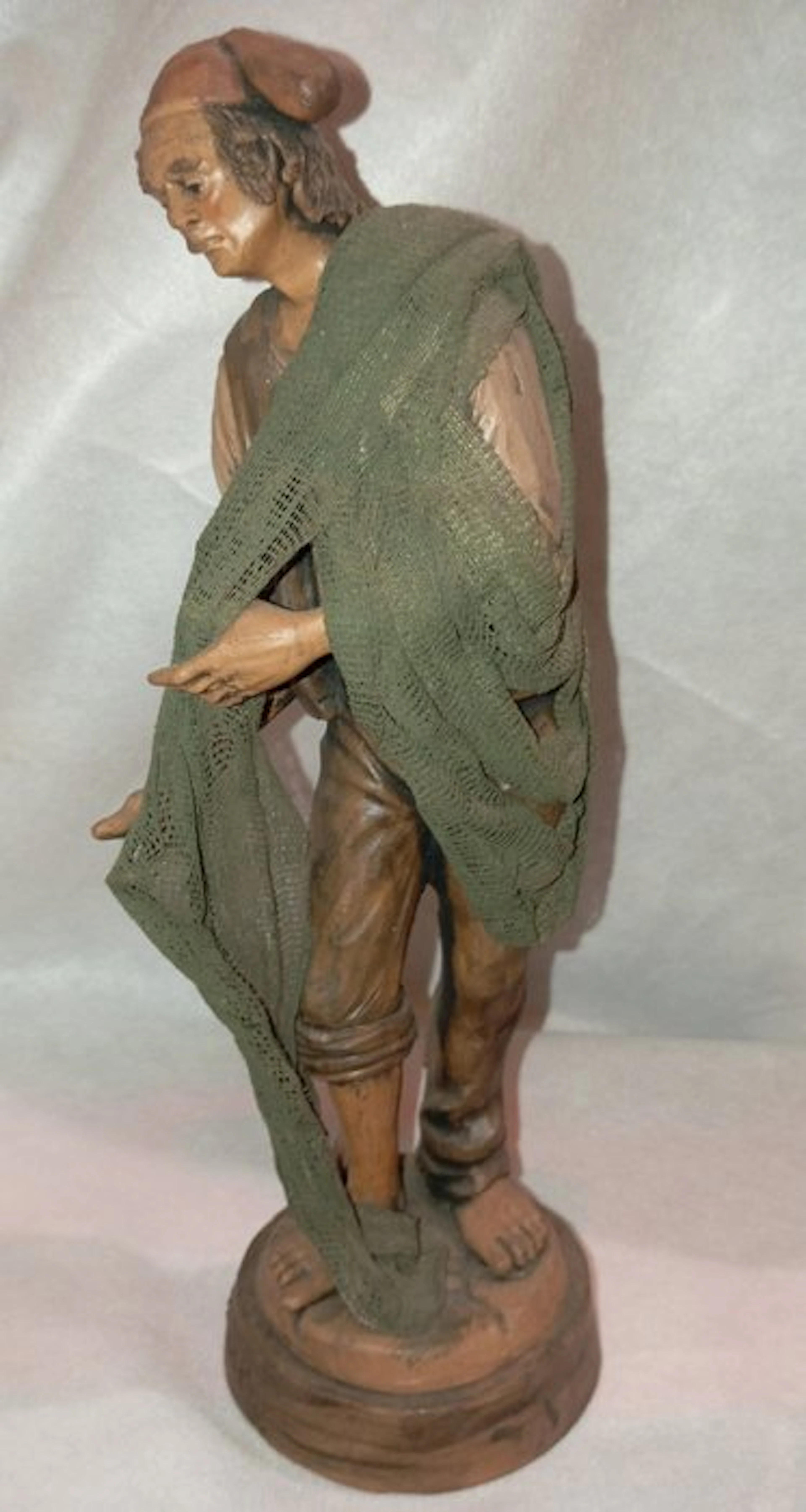 Beppe Buzzetta - Giacomo Buzzetta - Statue, Pescatore - 29 cm - Ceramic - 1950