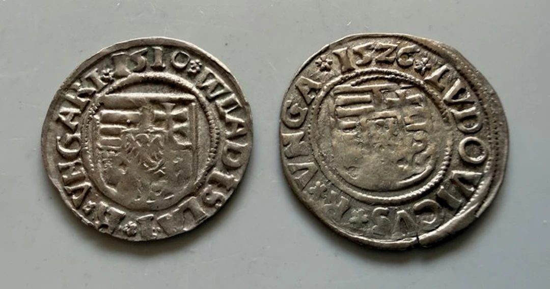 Hungary. Denier 1510 "KG" en 1526 "IA" (onbekend muntmeesterteken