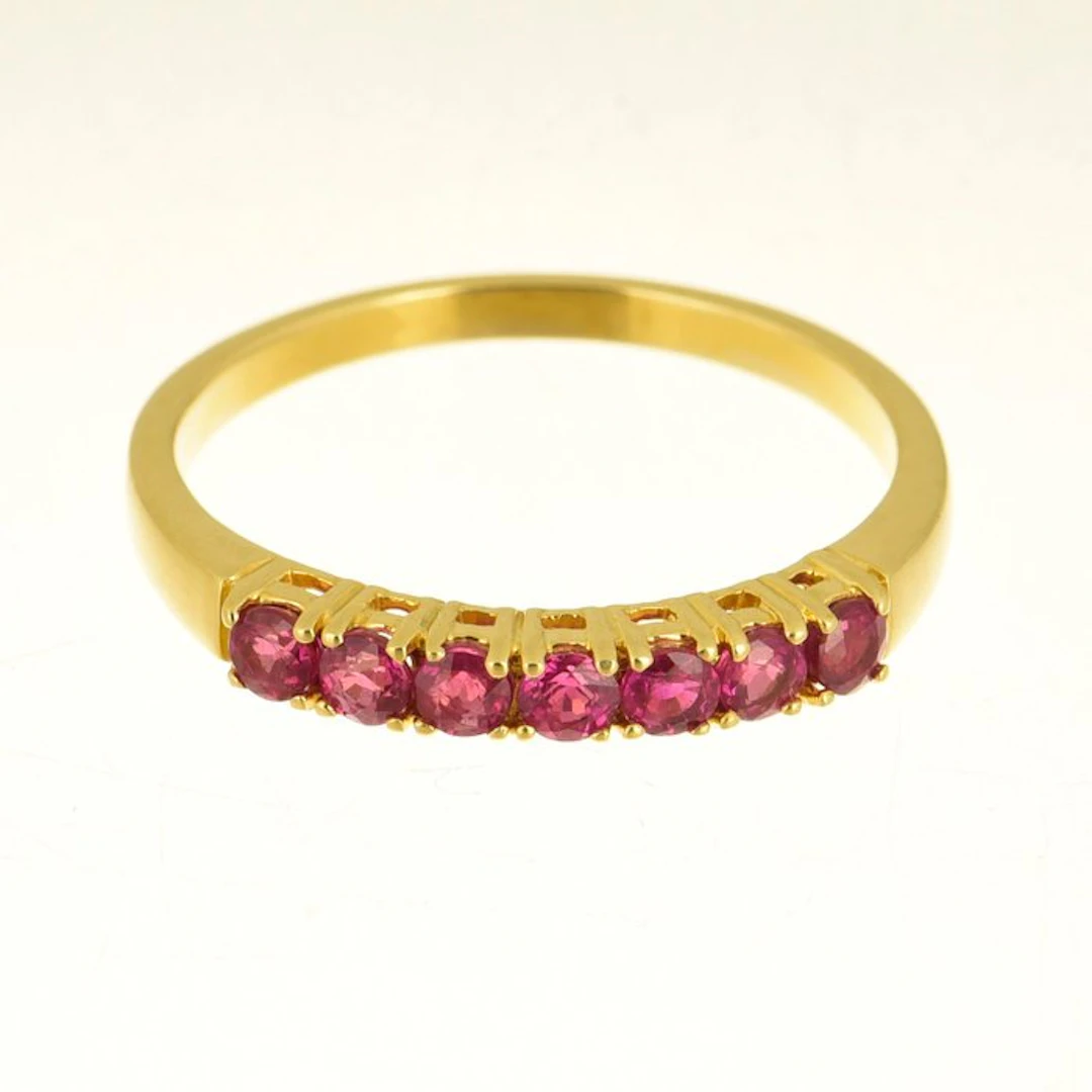 Ring - 18 kt. Yellow gold Ruby