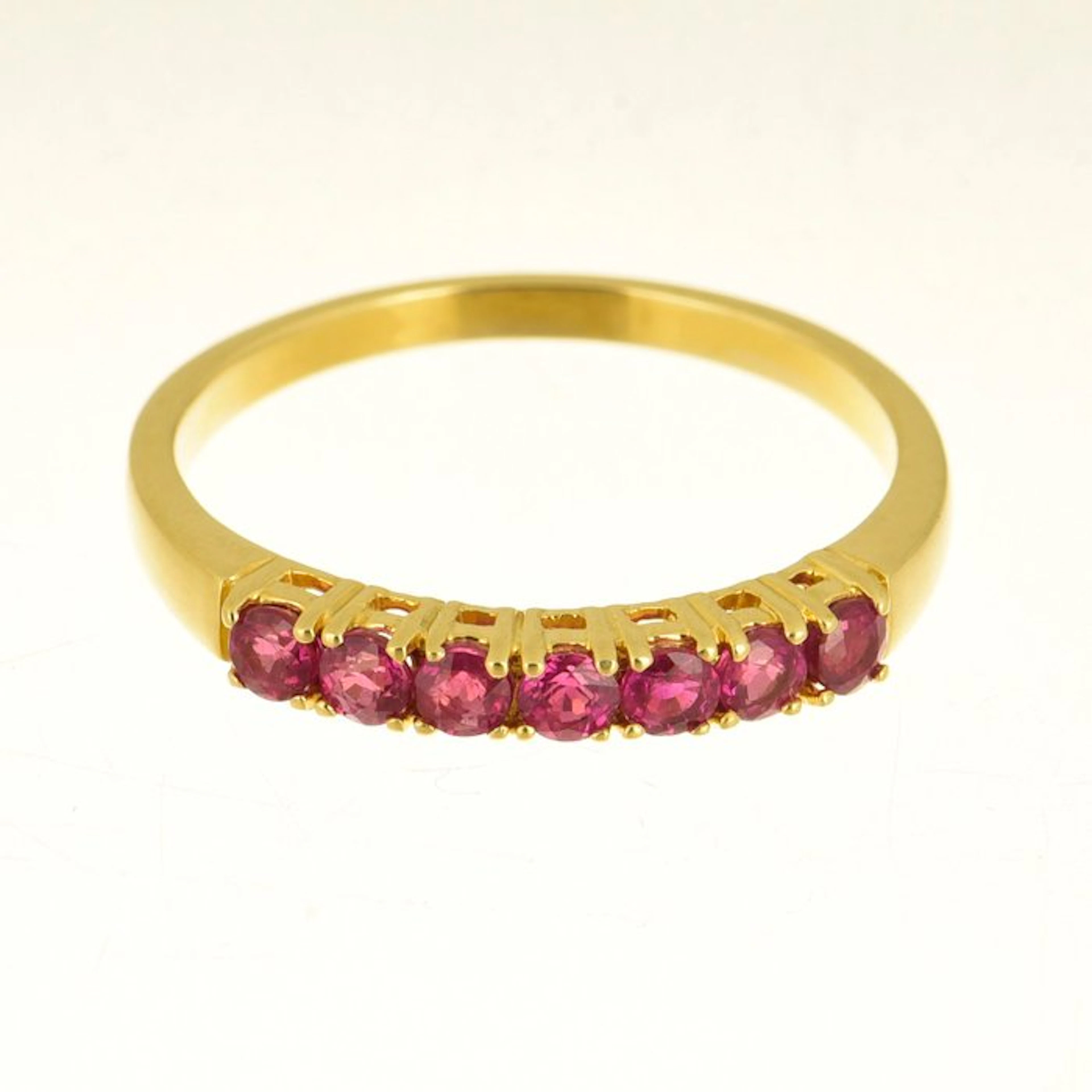 Ring - 18 kt. Yellow gold Ruby