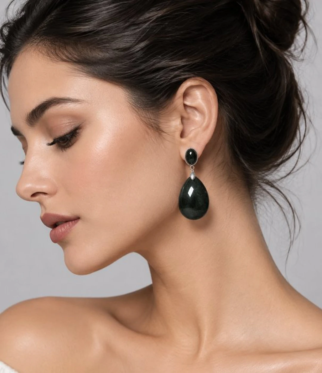 Silver, Obsidian, Celestial Eye - Earrings