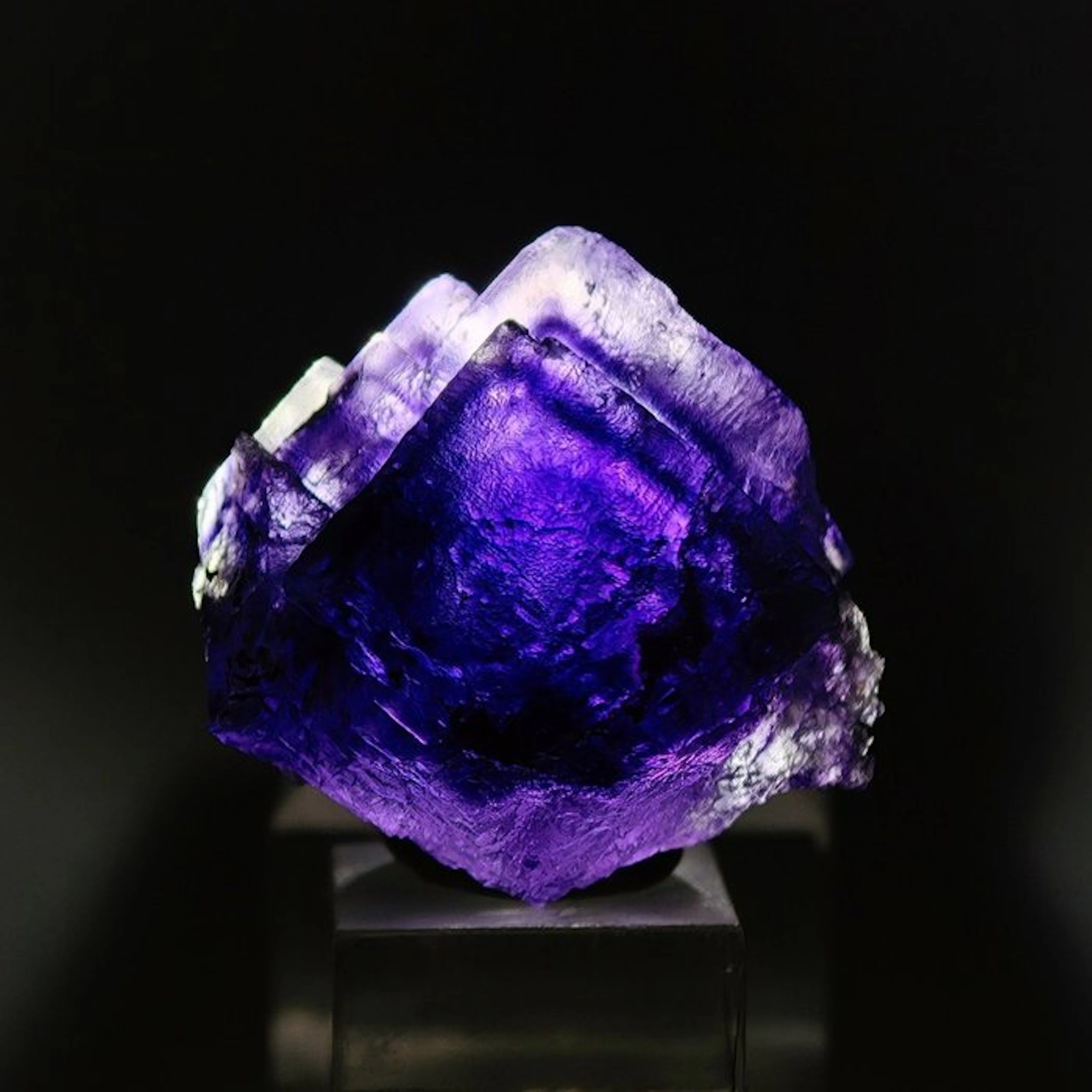 Rare cubes of intense violet fluorite