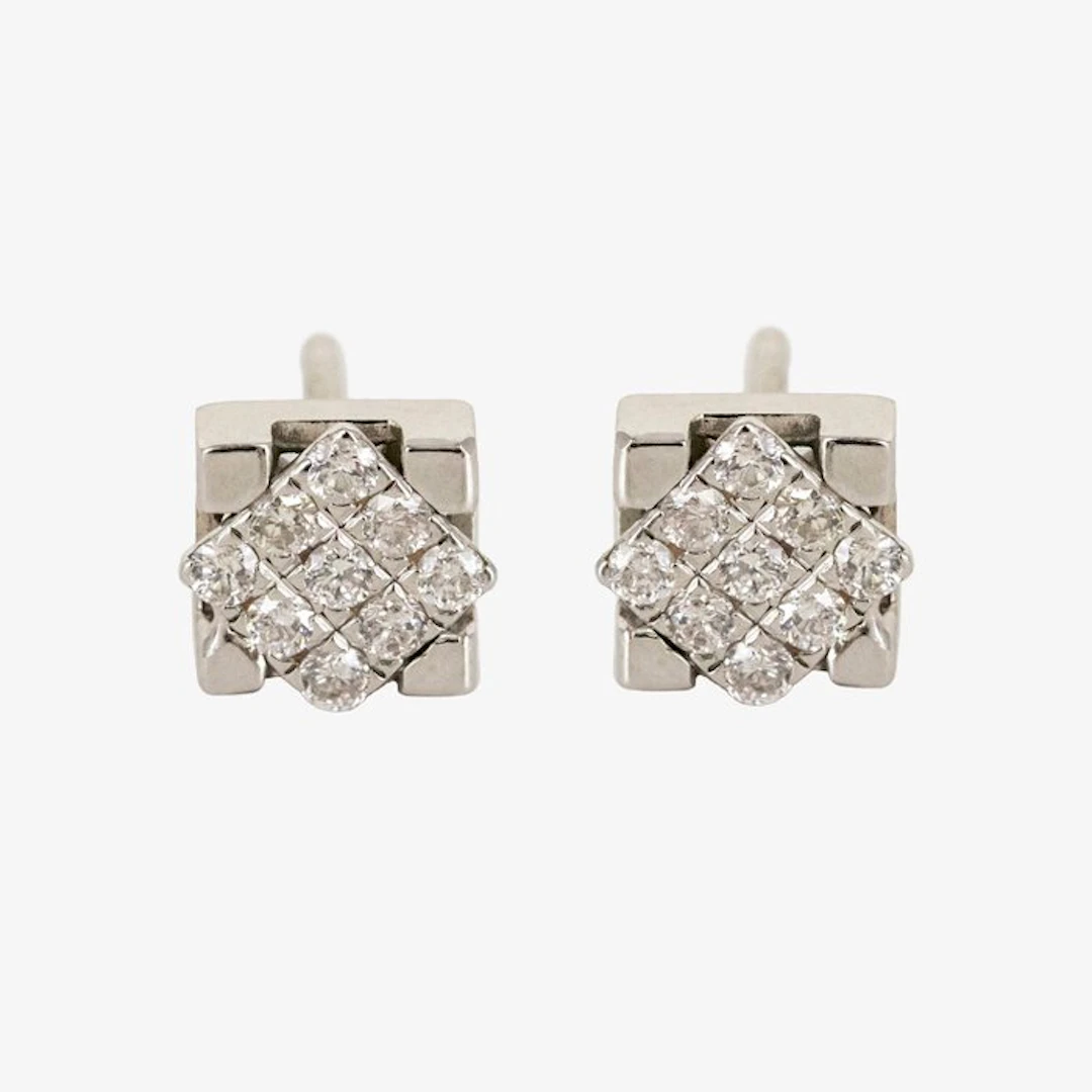 Earrings - 18 kt. White gold - 0.45ct. tw. Diamond (Natural)