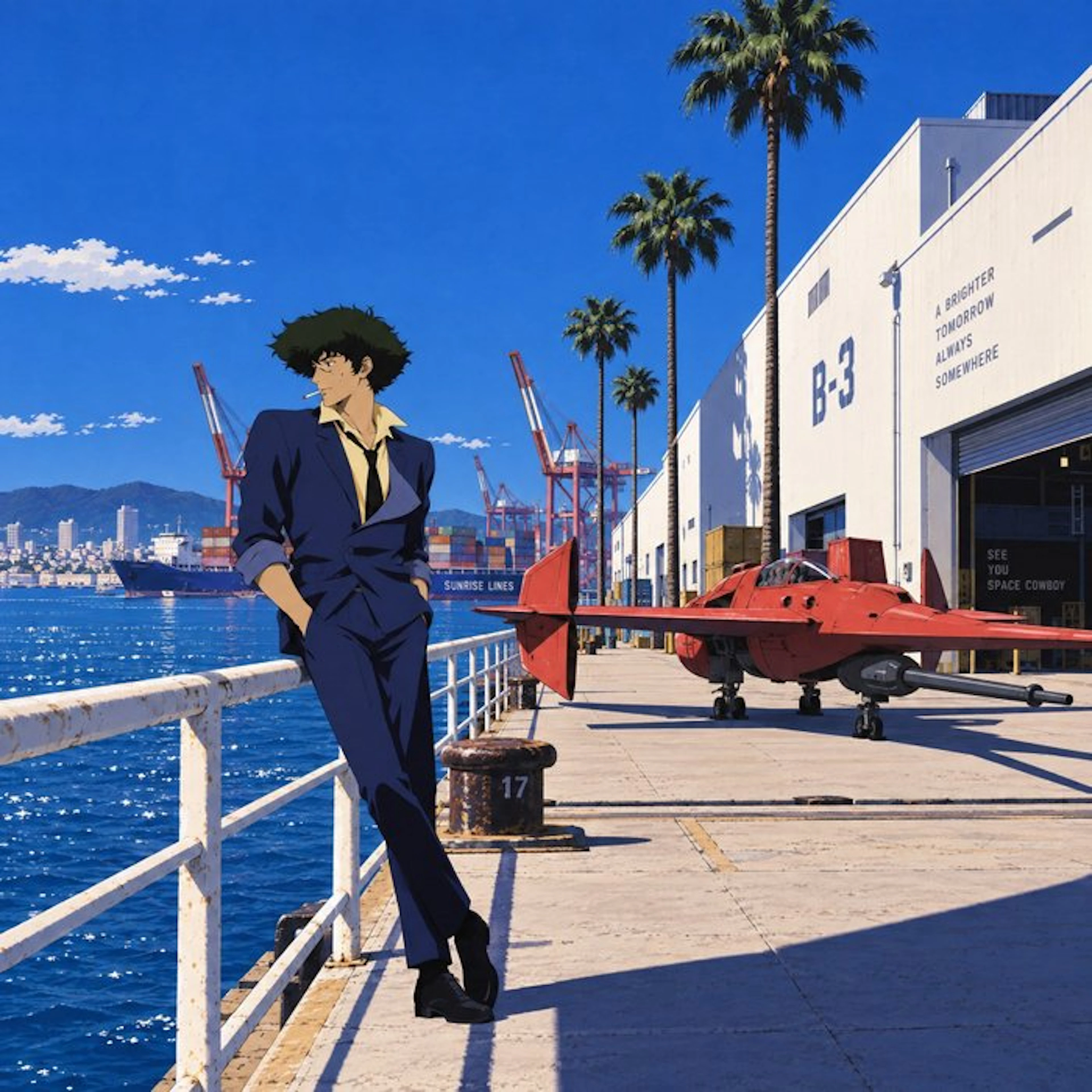 MEDSAN - Spike Spiegel at the Docks (カウボーイビバップのスパイク) - UNIQUE WORK