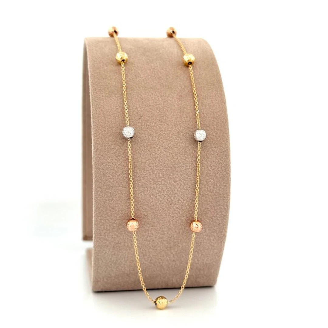Necklace - 18 kt. Yellow gold, White gold, Rose gold - Gold Art