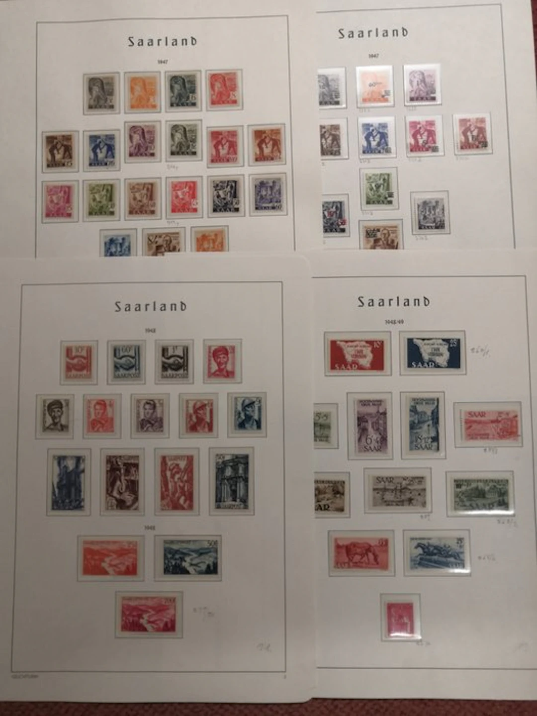 Saarland 1947/1949 - Michel No. 206–266 complete (without block pair).