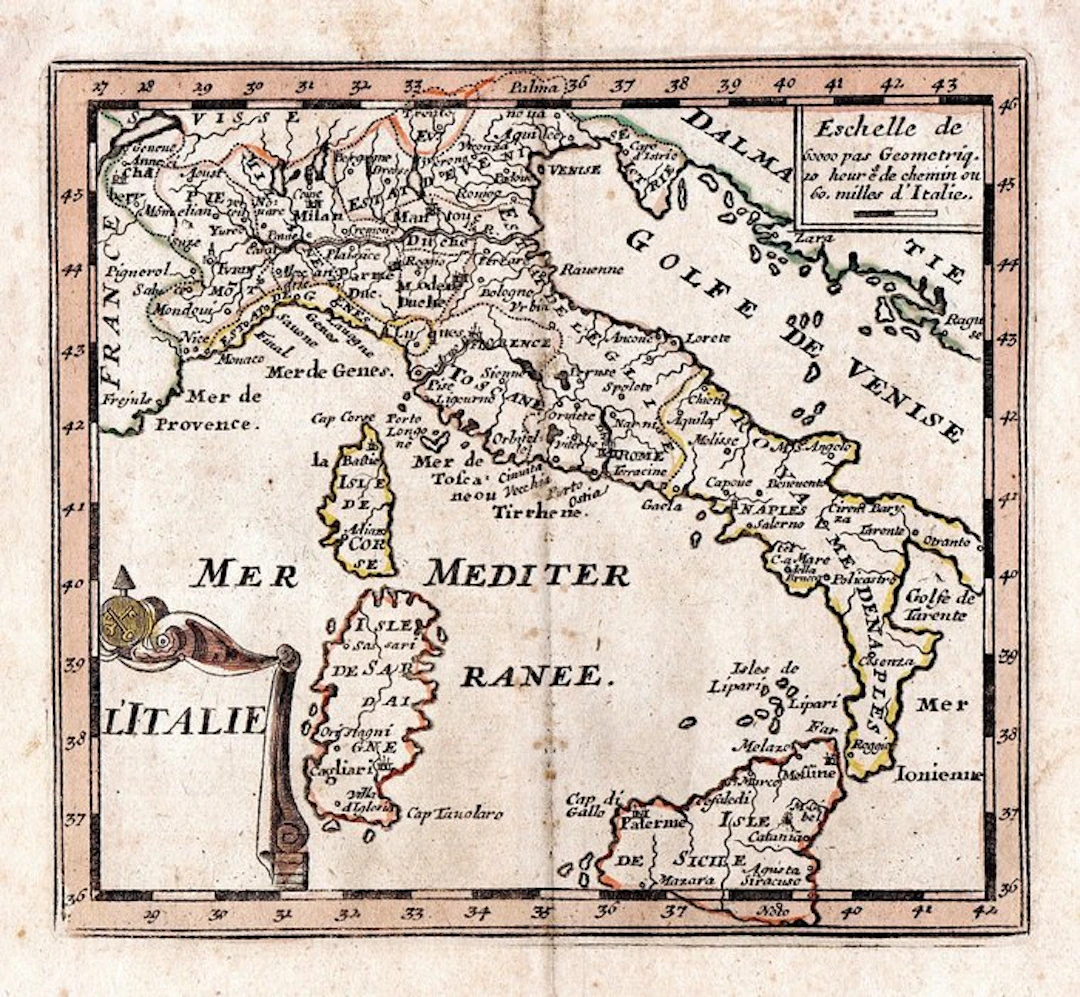 Europe - Italy; Verdussen - L'Italie - 1725