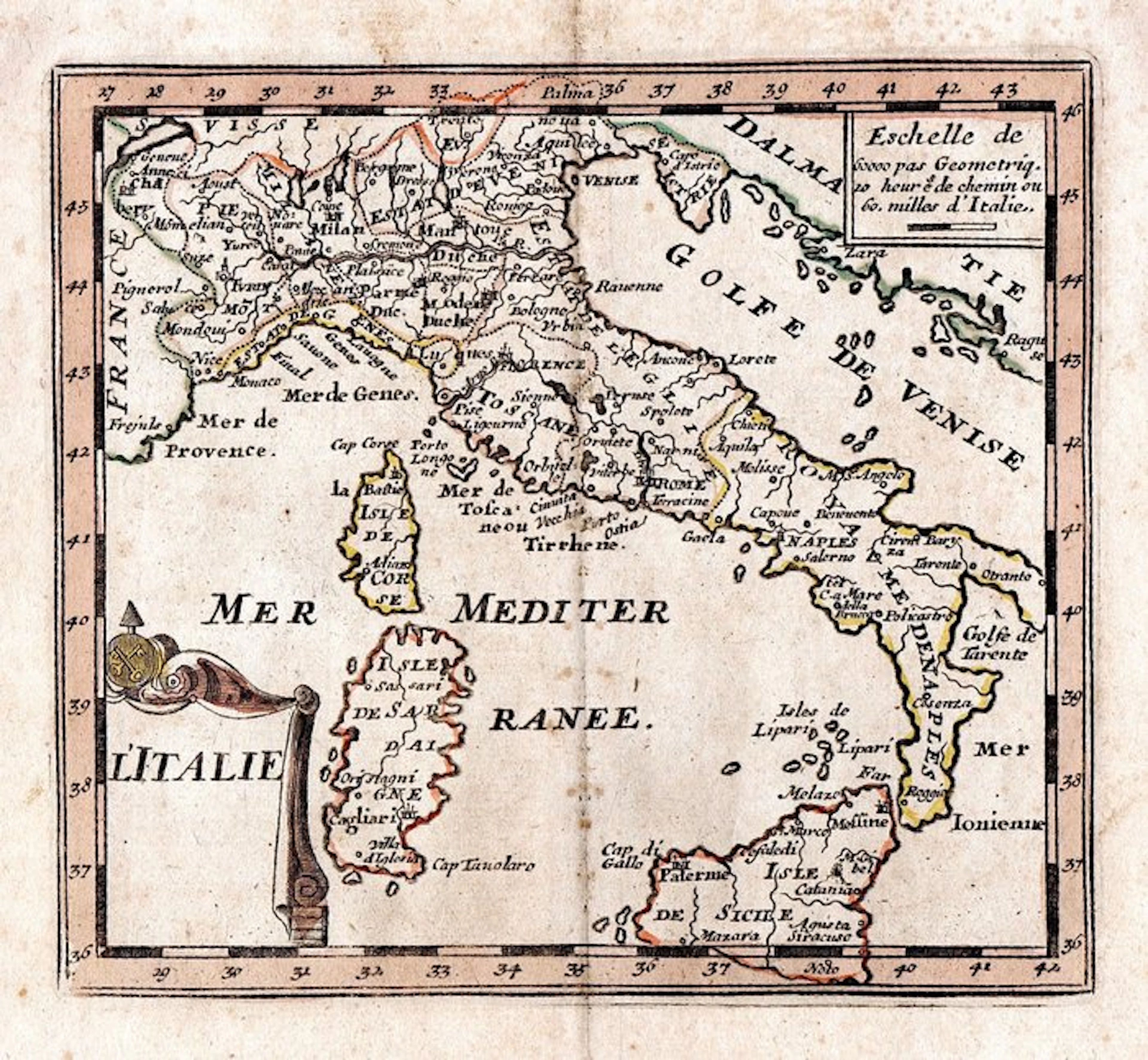 Europe - Italy; Verdussen - L'Italie - 1725