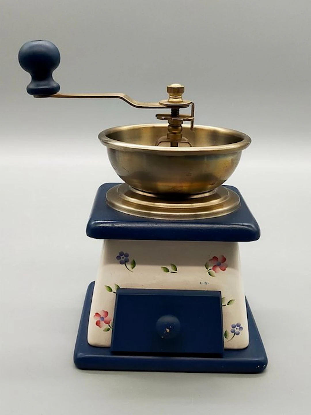 Kaffeemühle TCM Keramik Holz Messing Retro Handmühle...