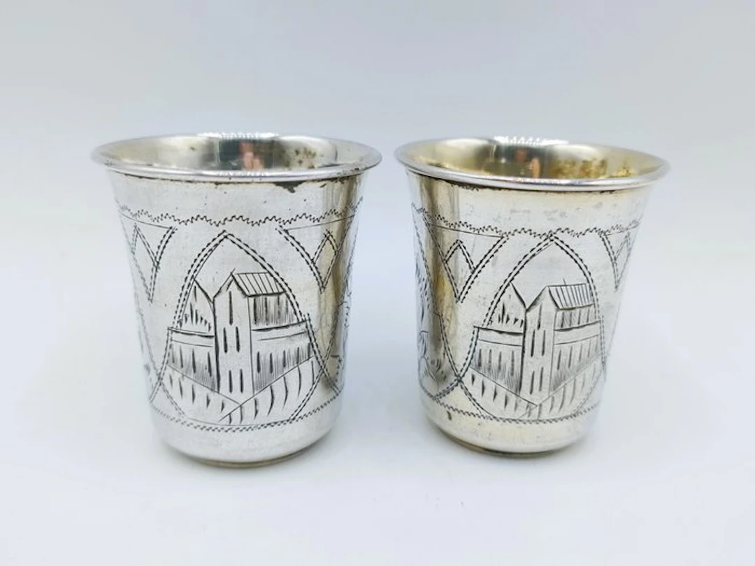K. Peisakhov, Tula, 1882-1898 - Kiddush cup (2) - Silver