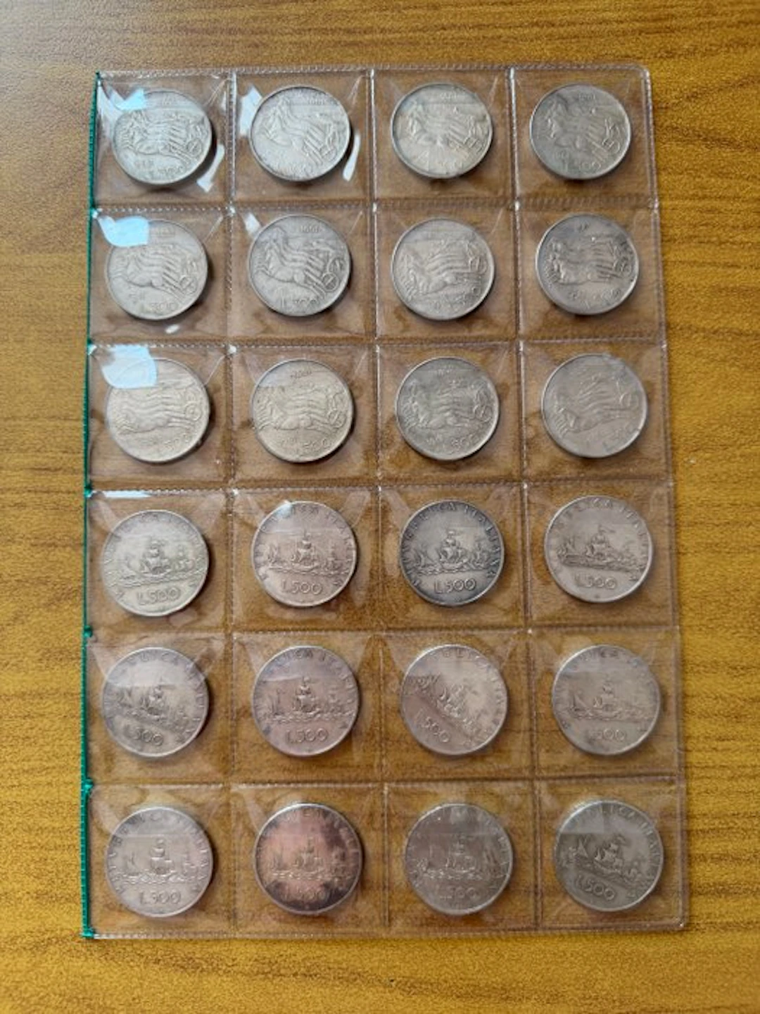 Italy, Republic 500 Lire Anni vari Caravelle / Centenario (24 monete)