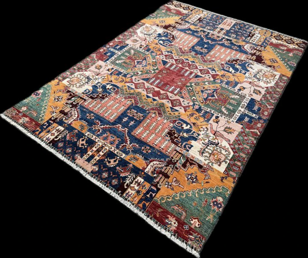 Afghan Art Deco carpet – (unused) Hand-knotted – wool - Carpet - 246