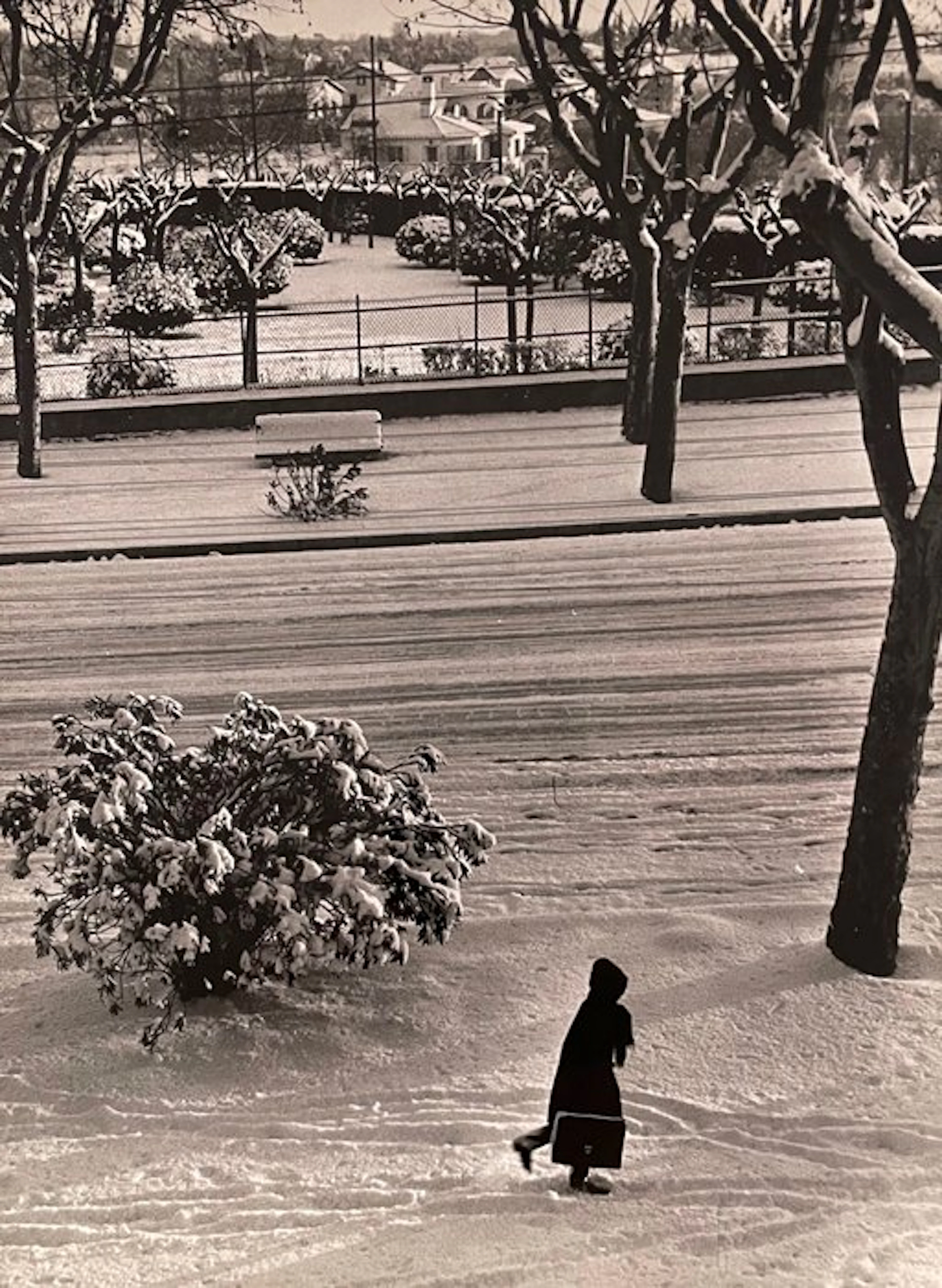Jean Riviere (1922 - 1989) - L'écolier en retard - Perpignan - 1953