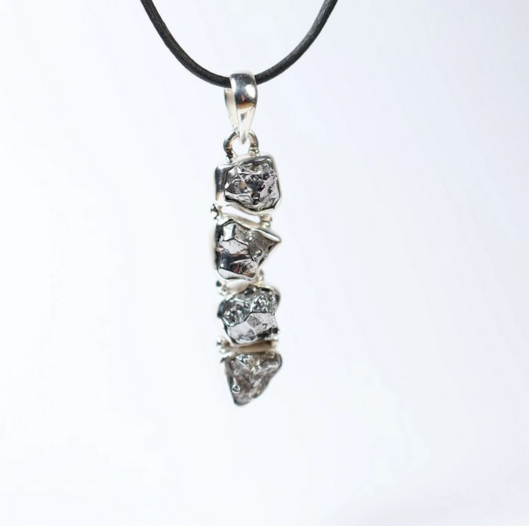 Pendant meteorite Campo del Cielo / new / 925. Sterling silver - 5.7 g - (1)
