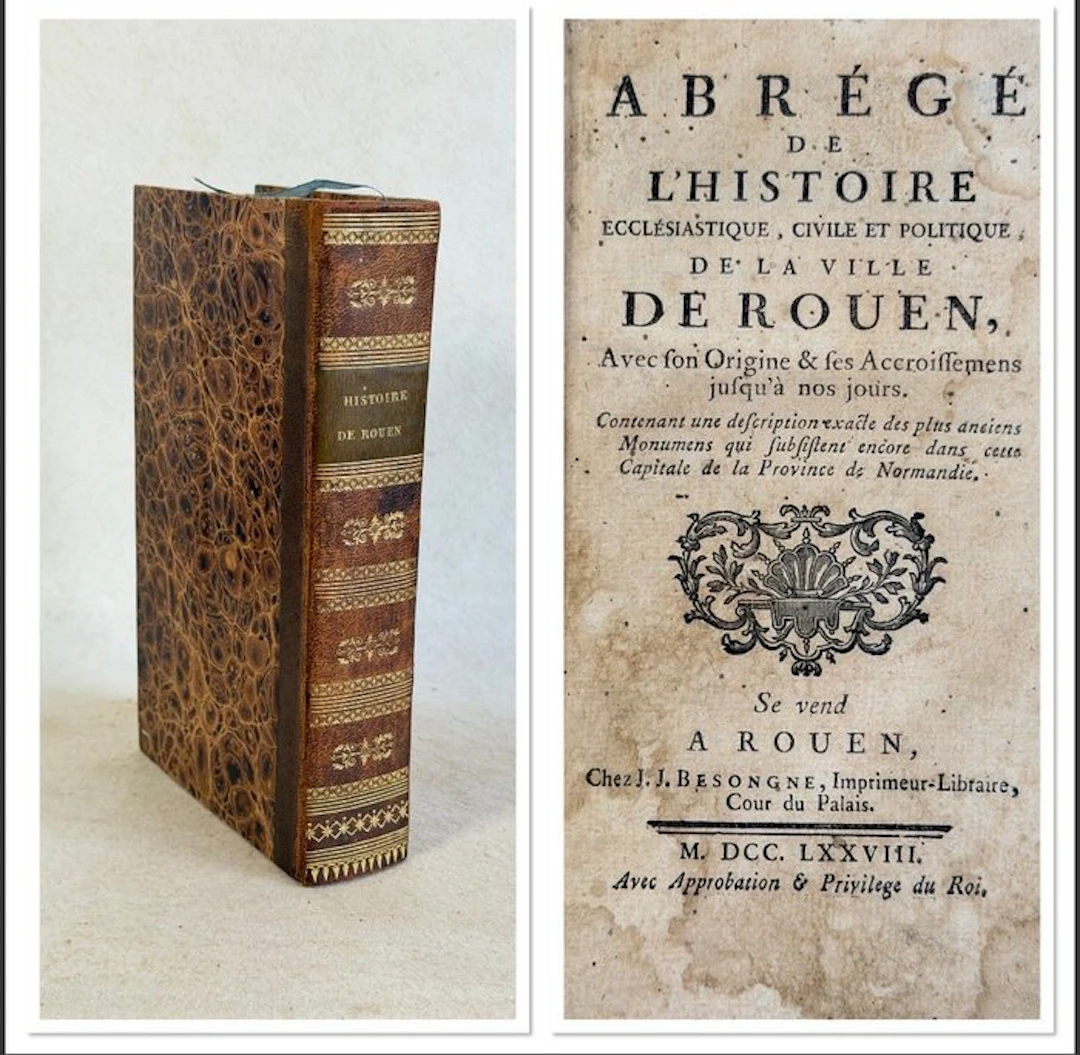 Jacques Besongne - Histoire de Rouen - 1777