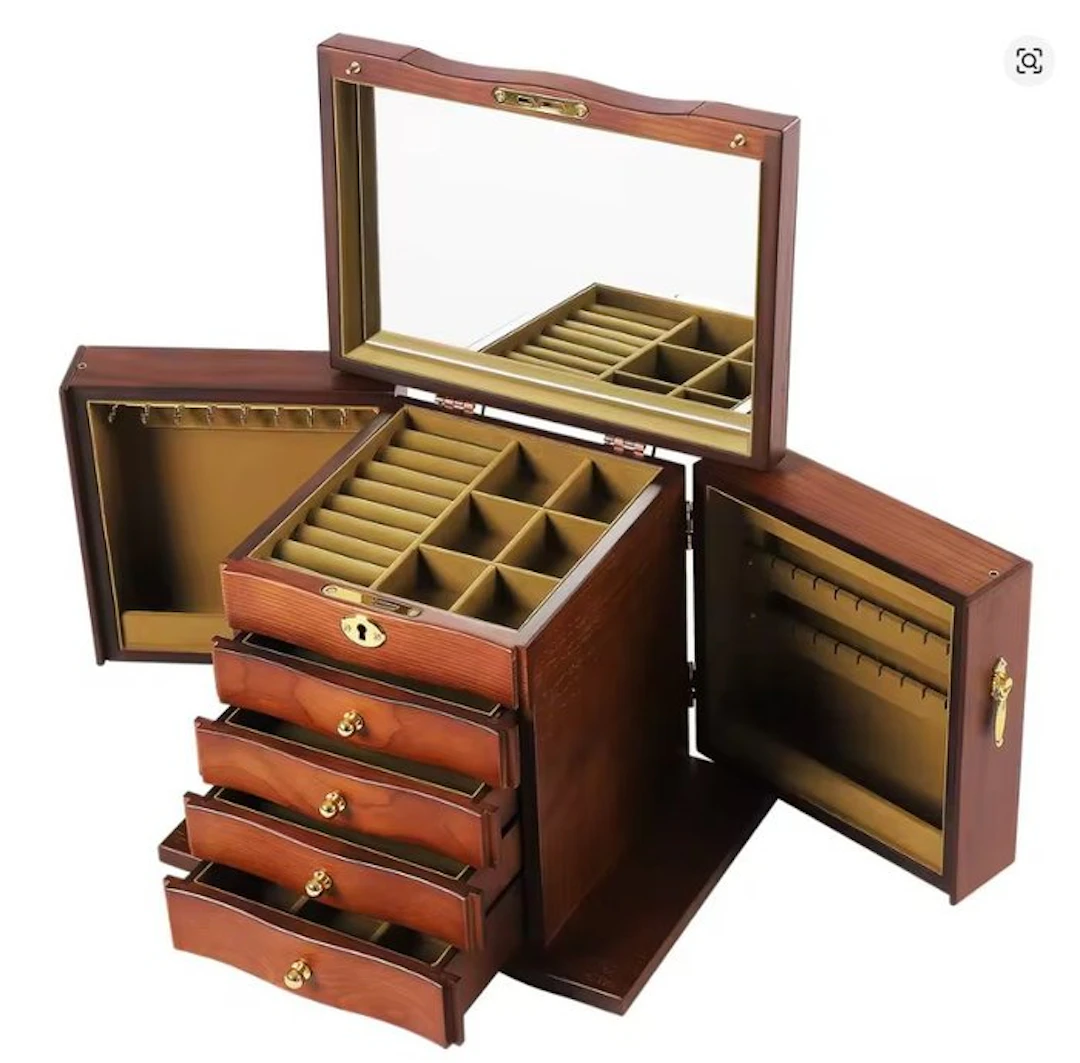 Jewellery box - Jewelry Box - 5 Levels - Wood