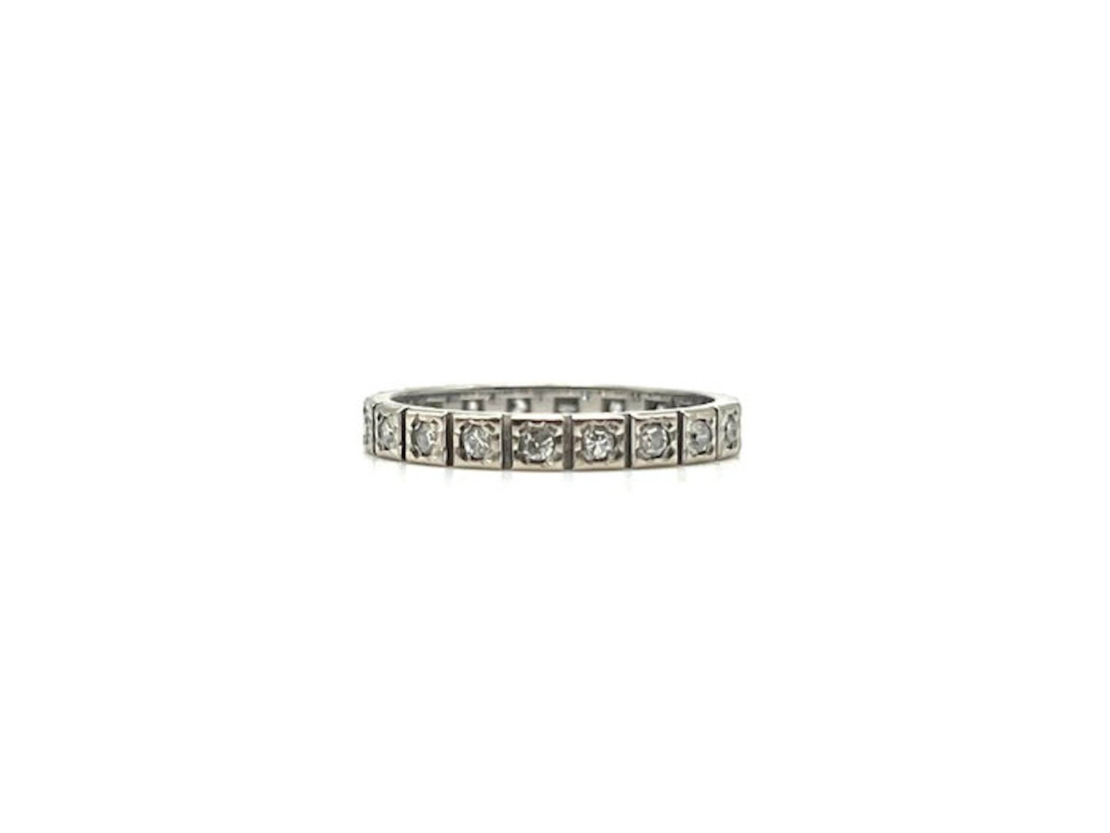 No reserve price - Ring - 18 kt. White gold - 0.40ct. tw. Diamond (Natural)