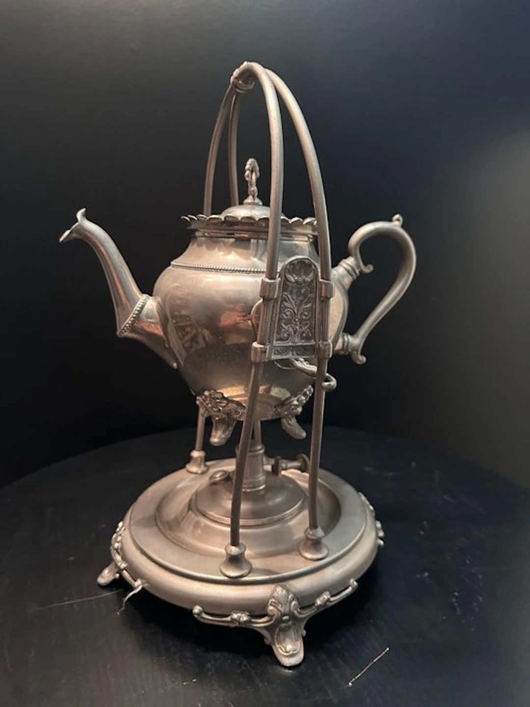 Tea bowl - Antique Silver-Plated Tilting Teapot / Kettle...