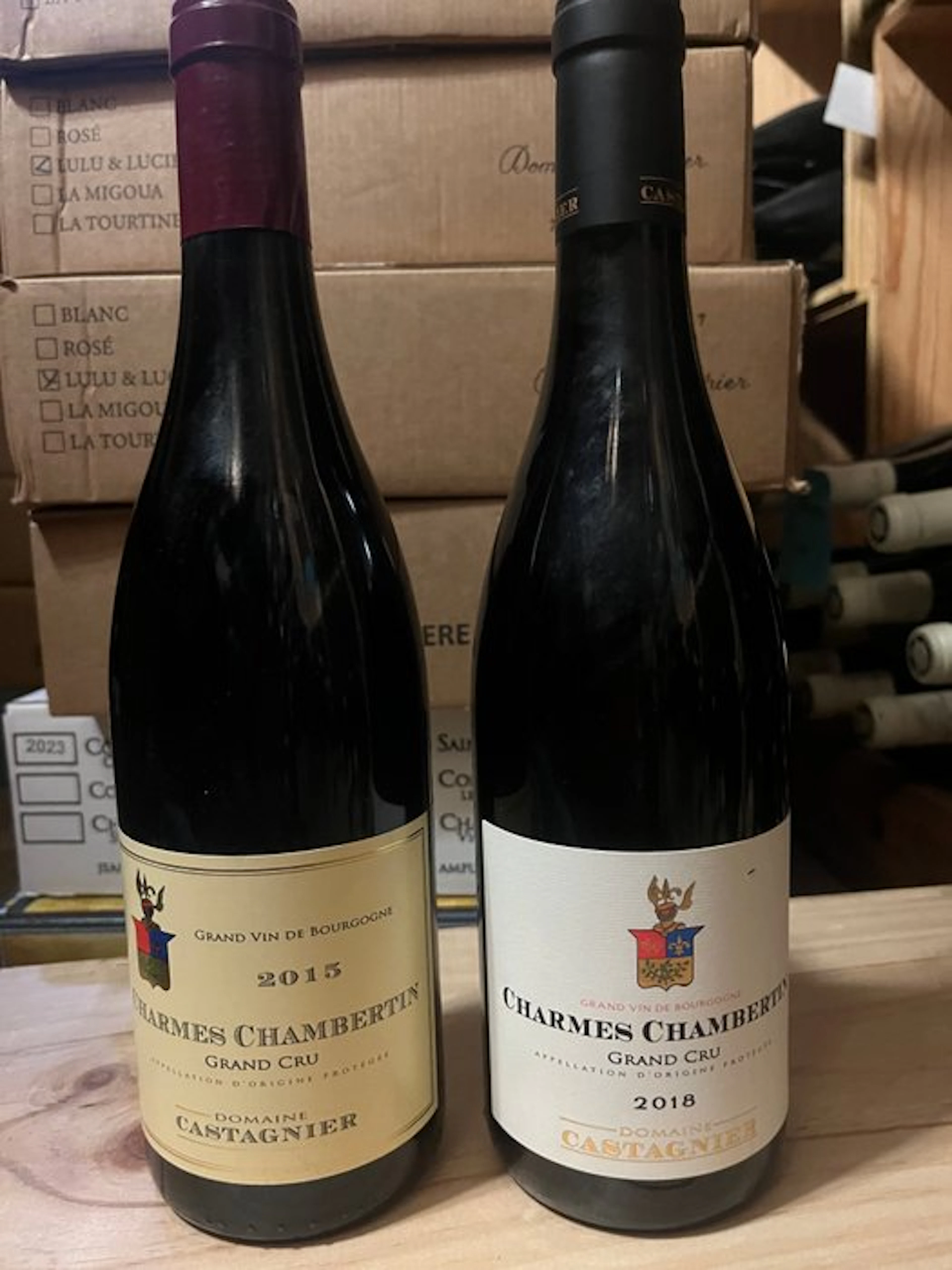 2015 & 2018 Domaine Castagnier. - Charmes-Chambertin - 2 Bottles (0.75L)