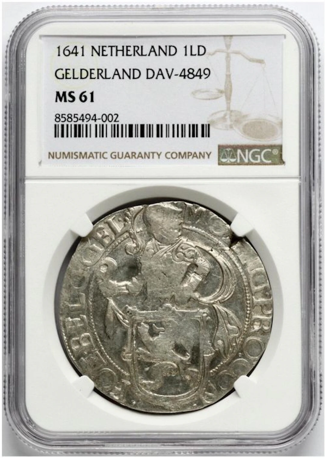Netherlands, Gelderland Leeuwendaalder 1641 (NGC MS61)