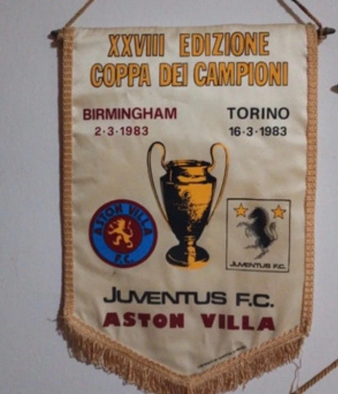 Juventus - coppa dei campioni, Juventus aston Villa - 1983