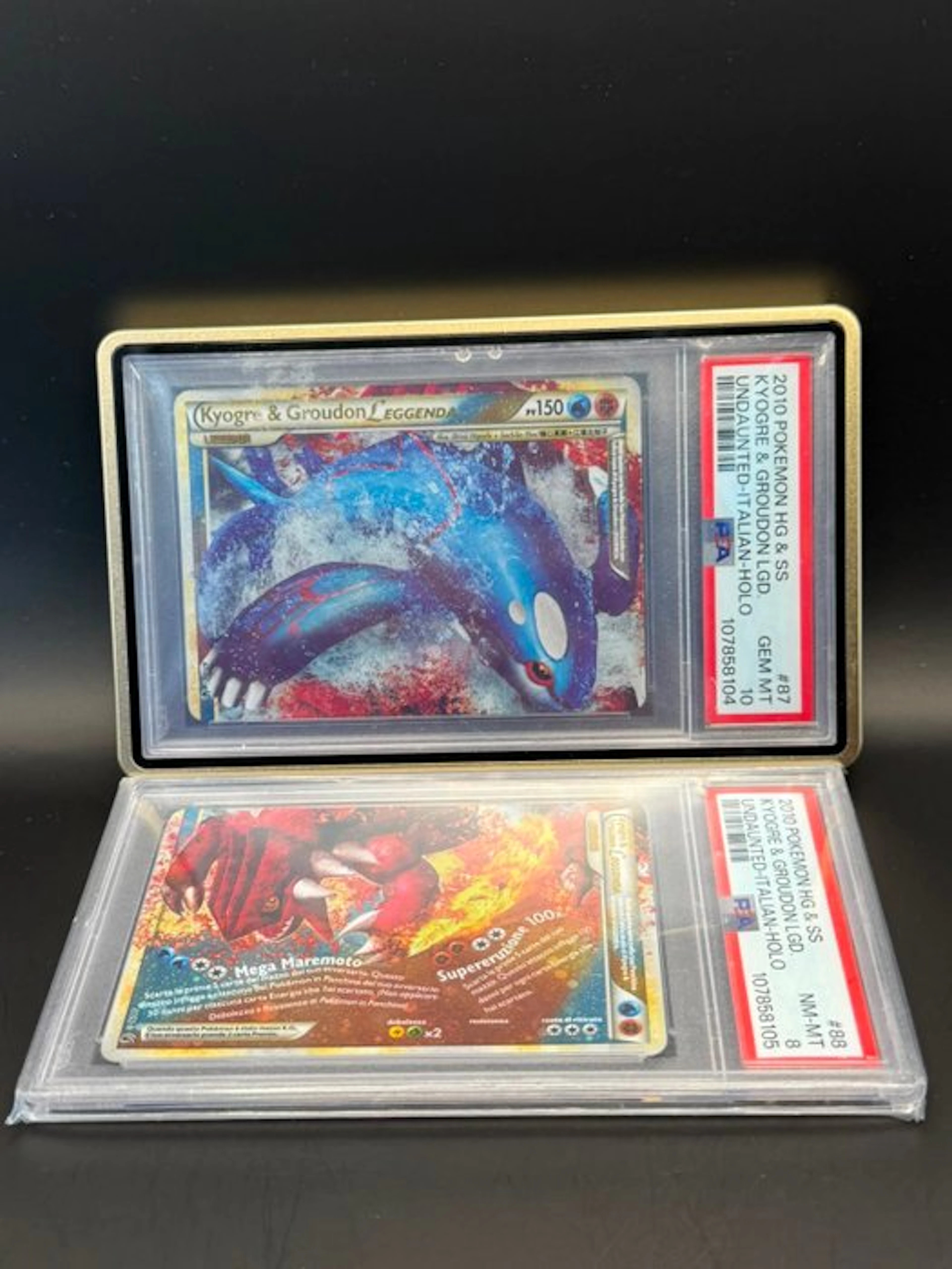 Pokémon - 2 Graded card - Kyogre&Groudon #87,#88 Foil