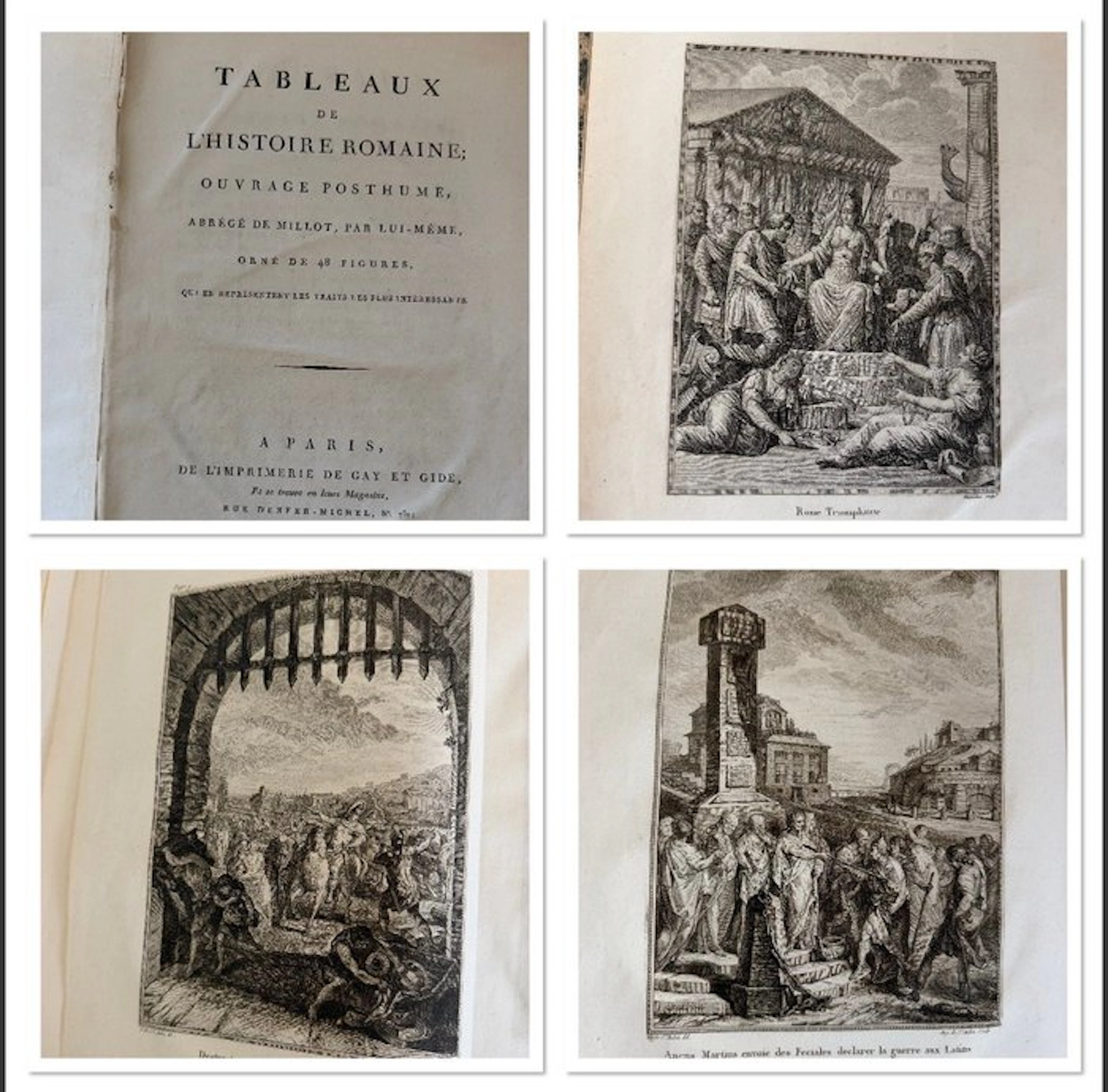 Abbé Millot/Gravelot - Tableaux de l’histoire Romaine - 1796