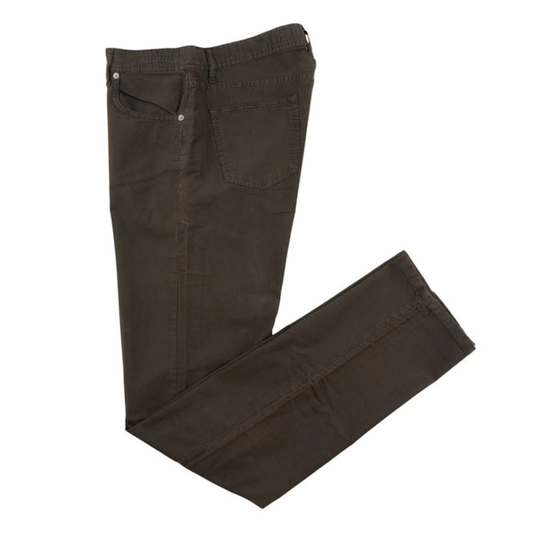 LUIGI BORRELLI NAPOLI - 51 IT - Corduroy Brown Denim...