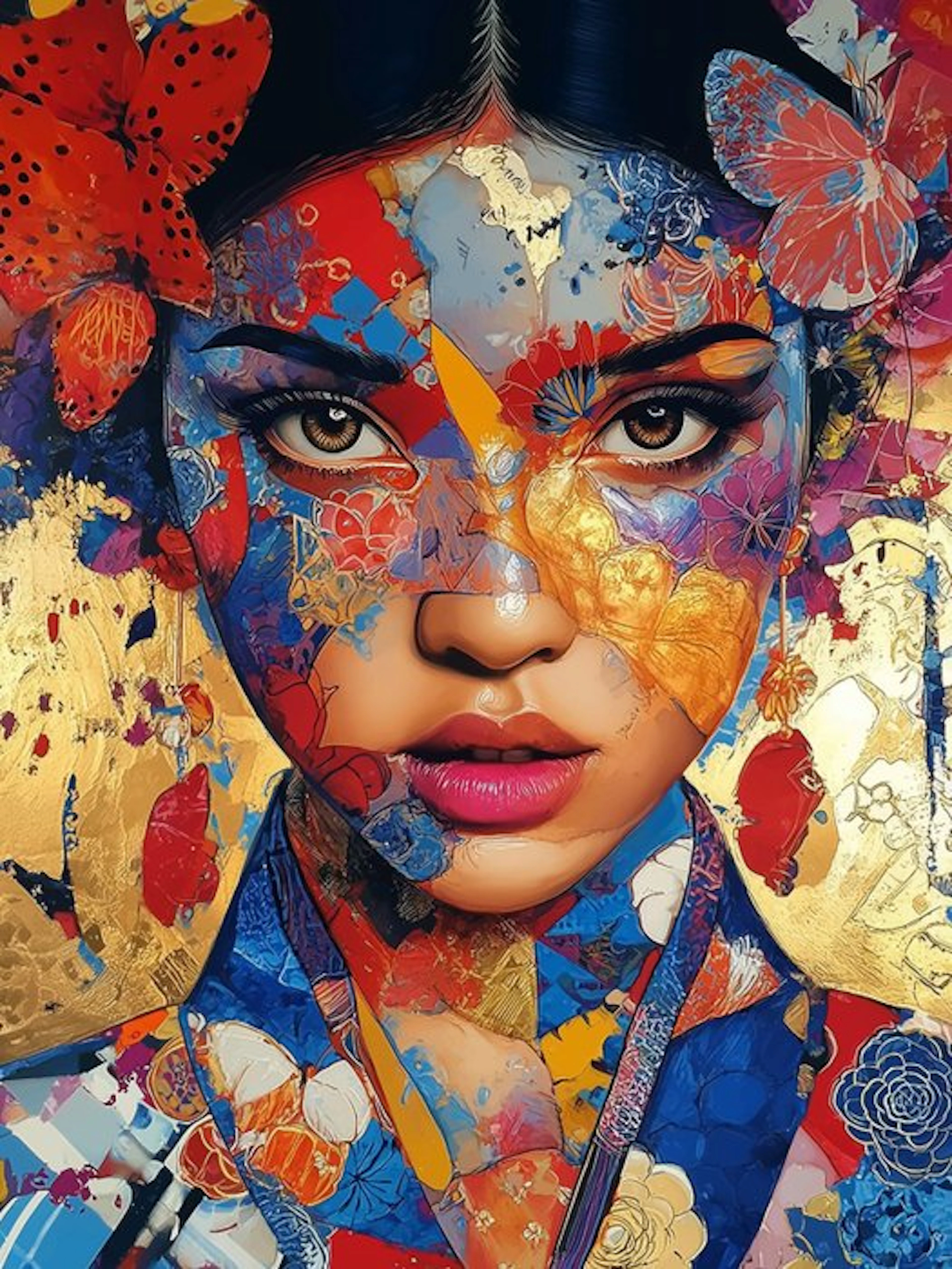 Yamila - "Belleza Resiliente: Geisha de Papel y Oro"
