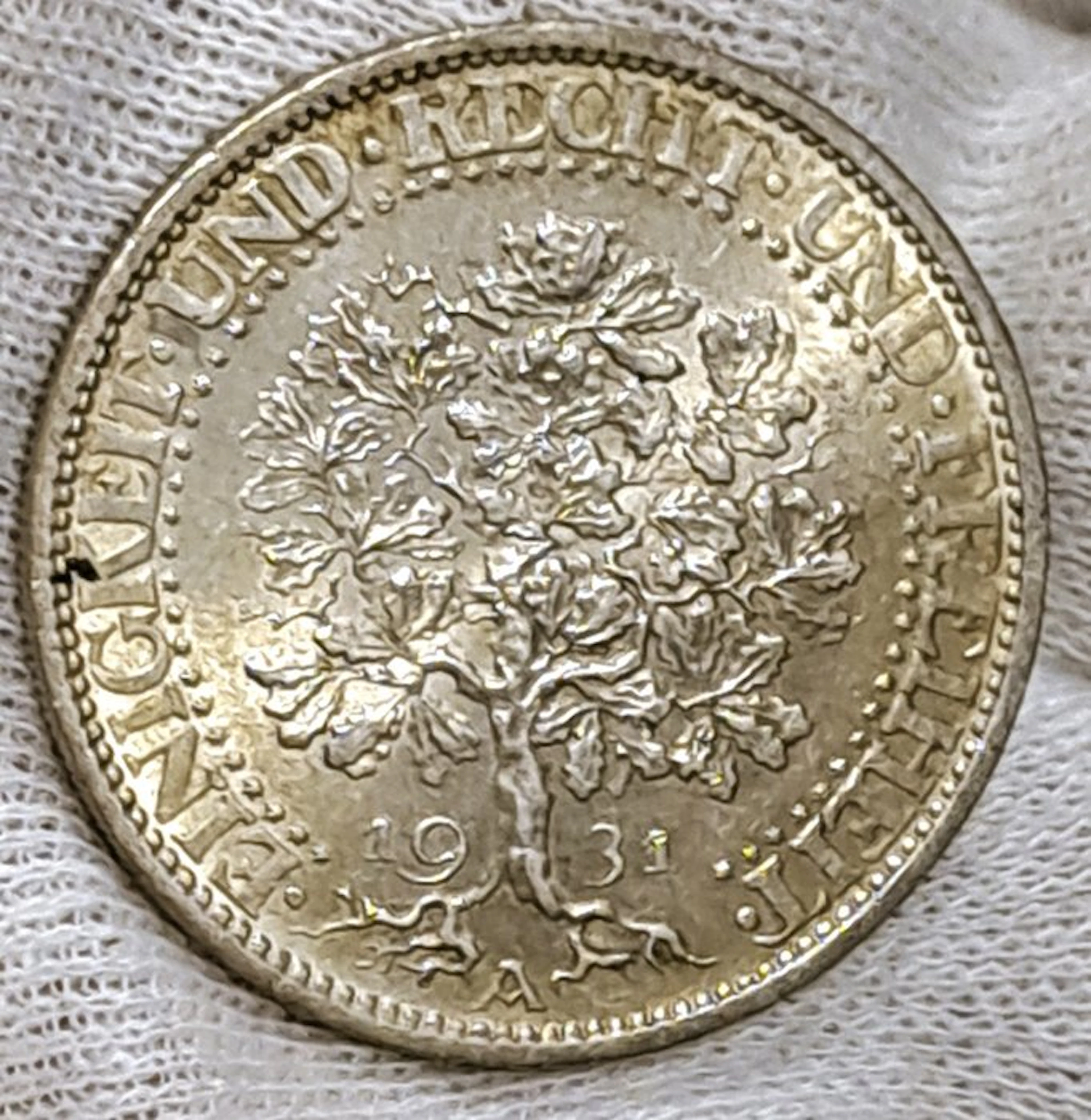 Germany, Weimar Republic 5 Reichsmark 1931 A (No reserve price)