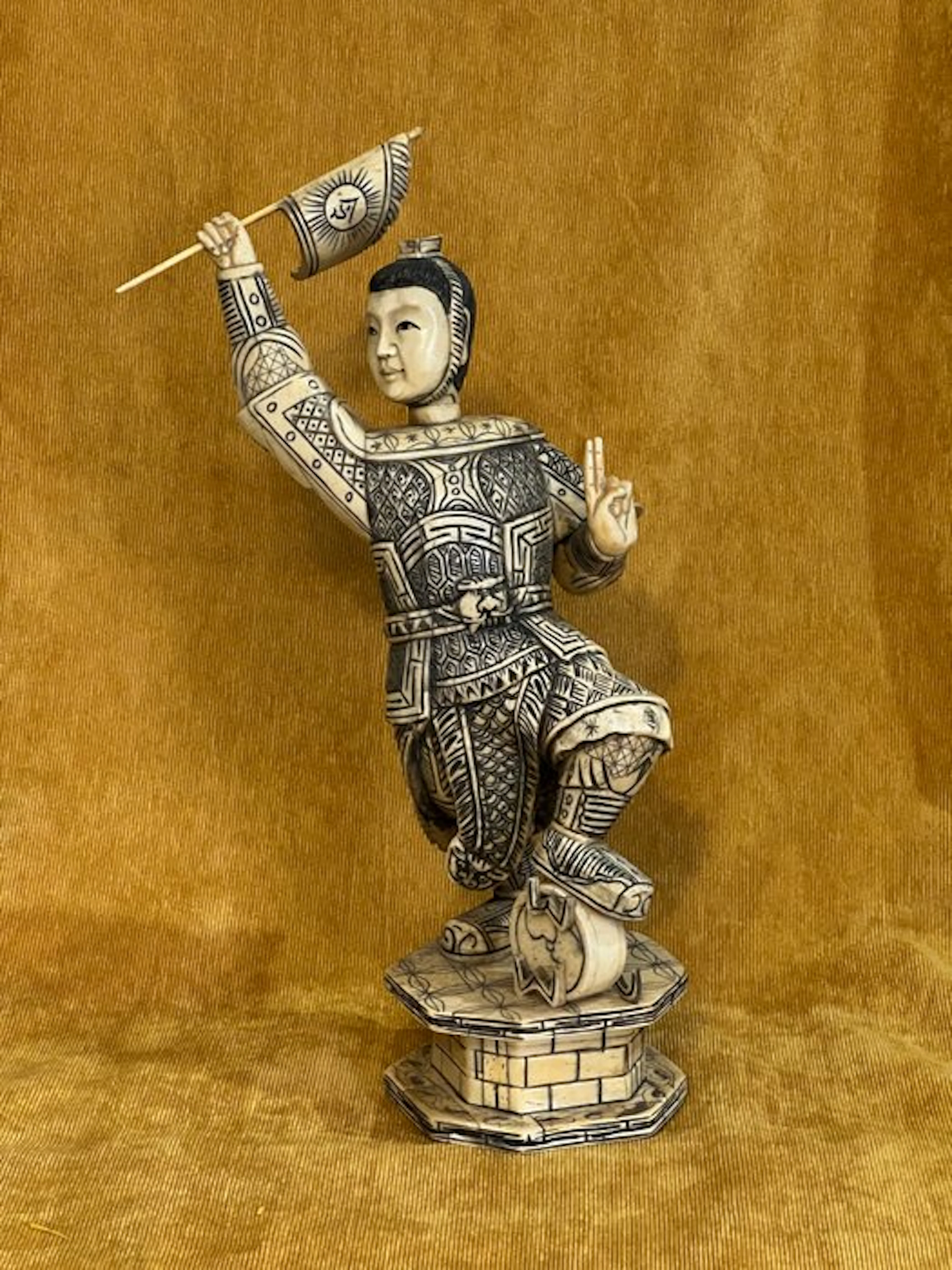 Japanese Warrior - Bone - Japan - Mid-20th century?