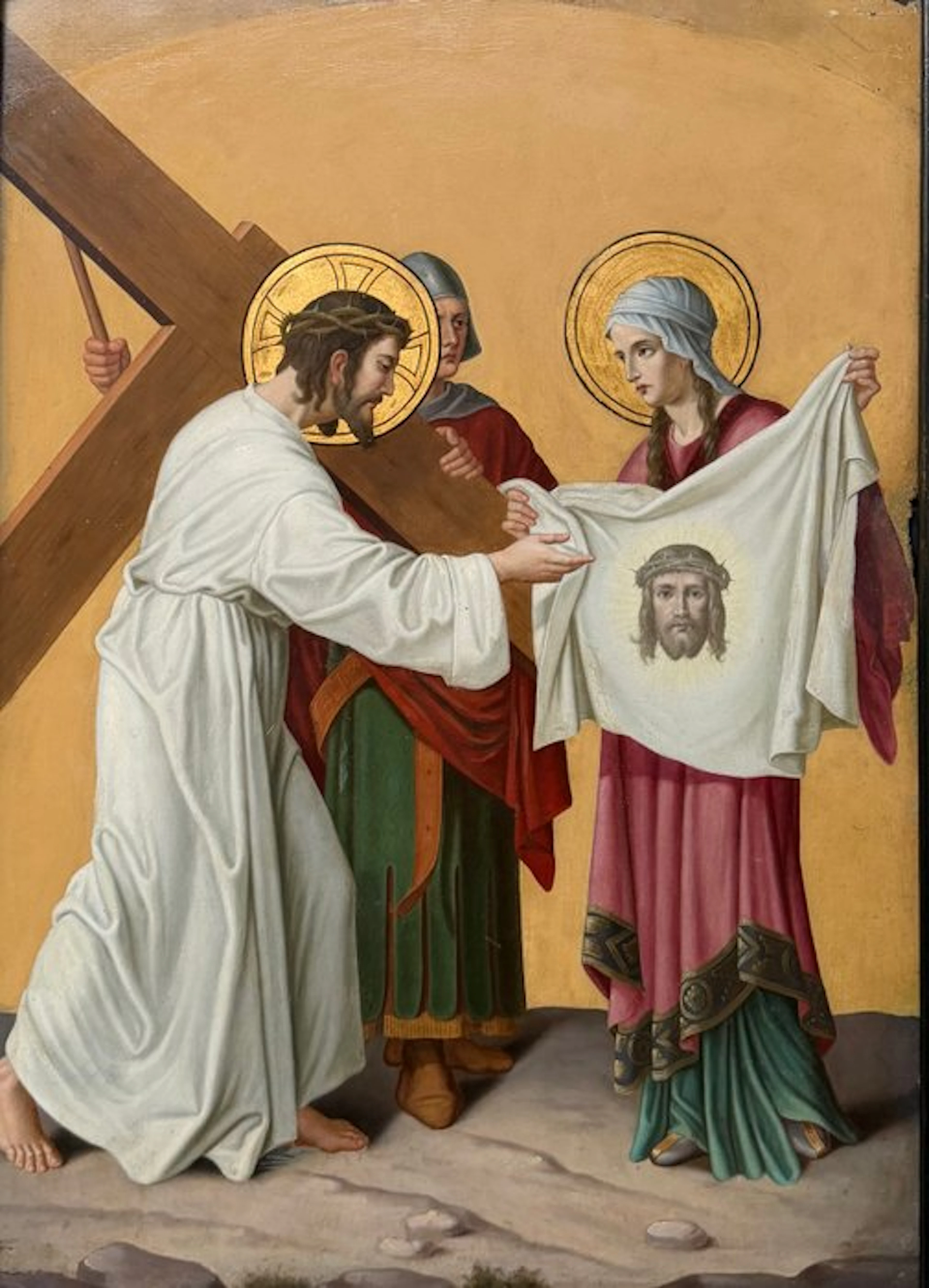 Italian school (XIX) - Cristo sulla via del Calvario e...
