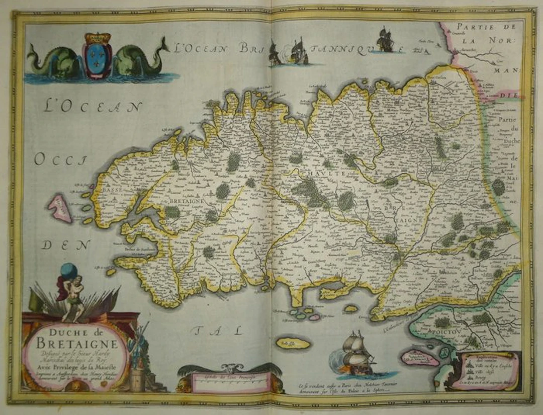 France - Former Duchy of Brittany; Henricus Hondius...