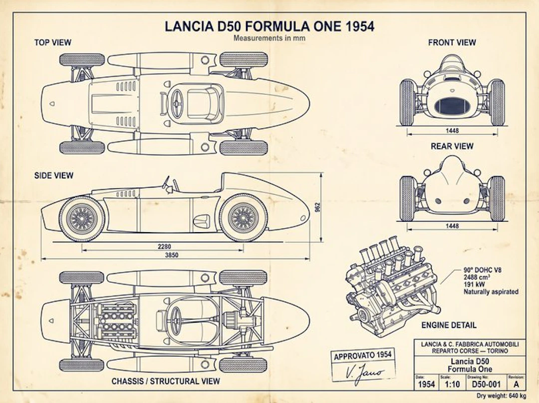 Shmidt.Art - LANCIA D50 FORMULA ONE 1954 - 1950s