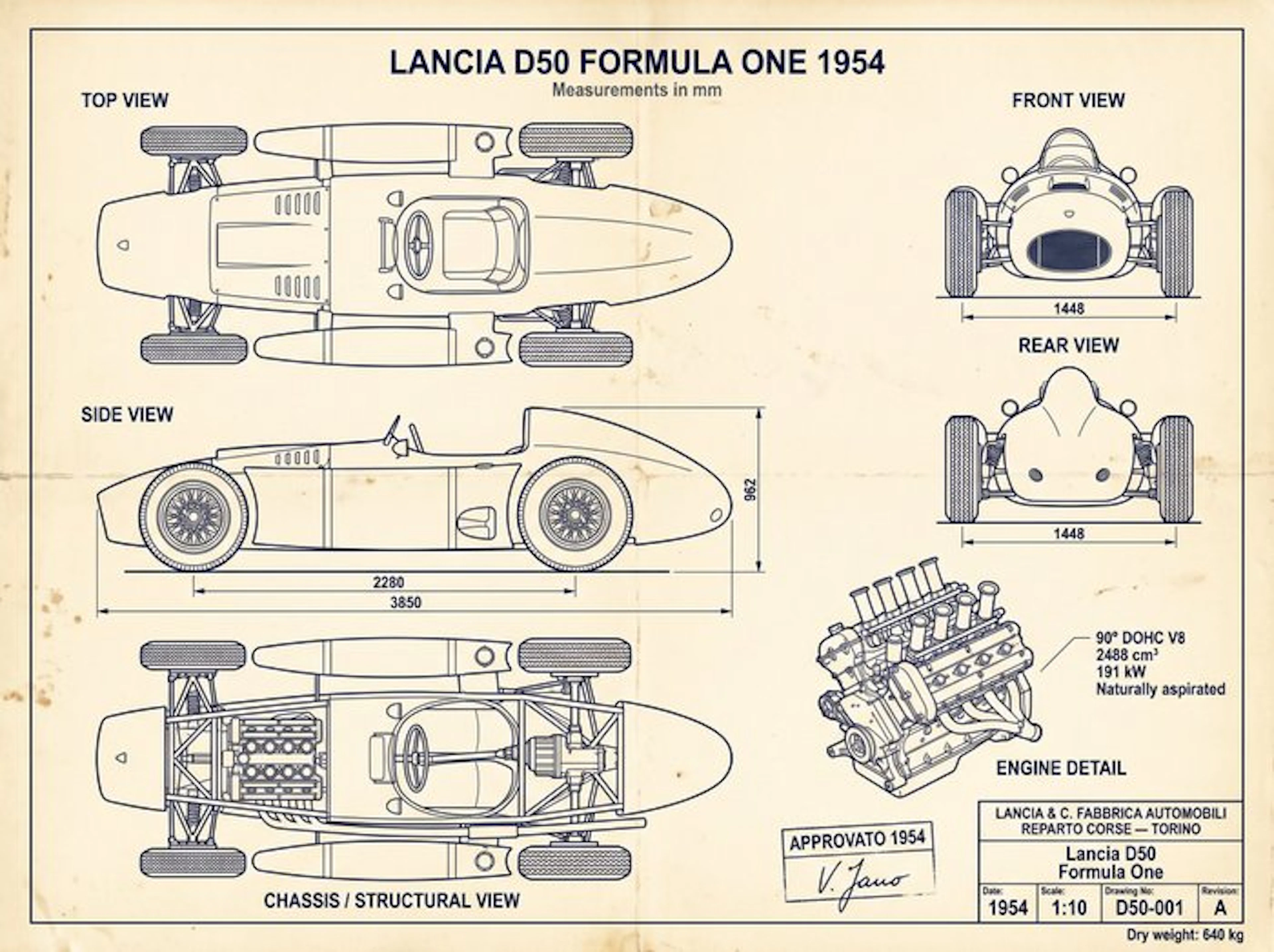 Shmidt.Art - LANCIA D50 FORMULA ONE 1954 - 1950s