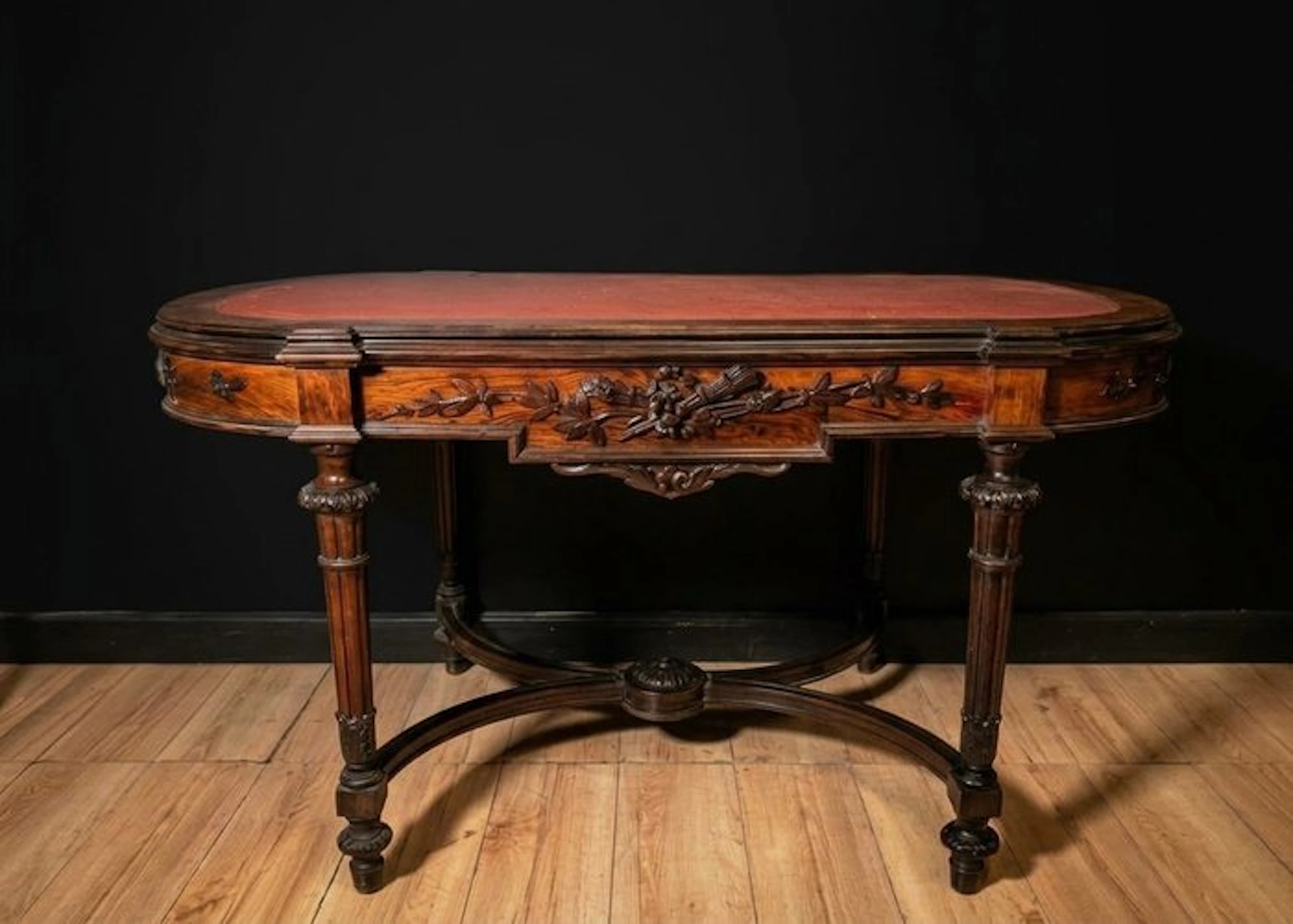 Writing desk - Wood, Leather