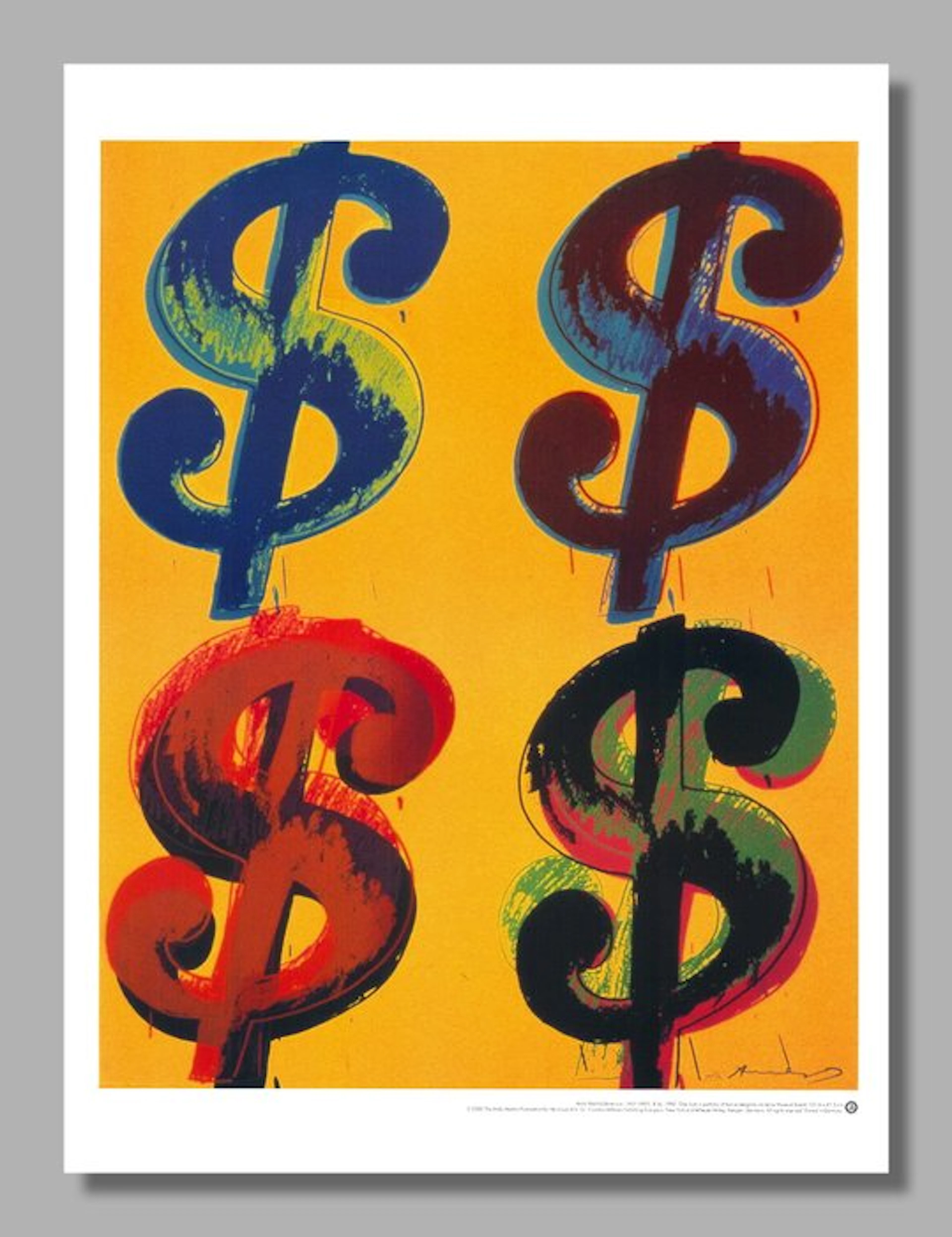 Andy Warhol (after) - 4 $ - Te Neues licensed offset print