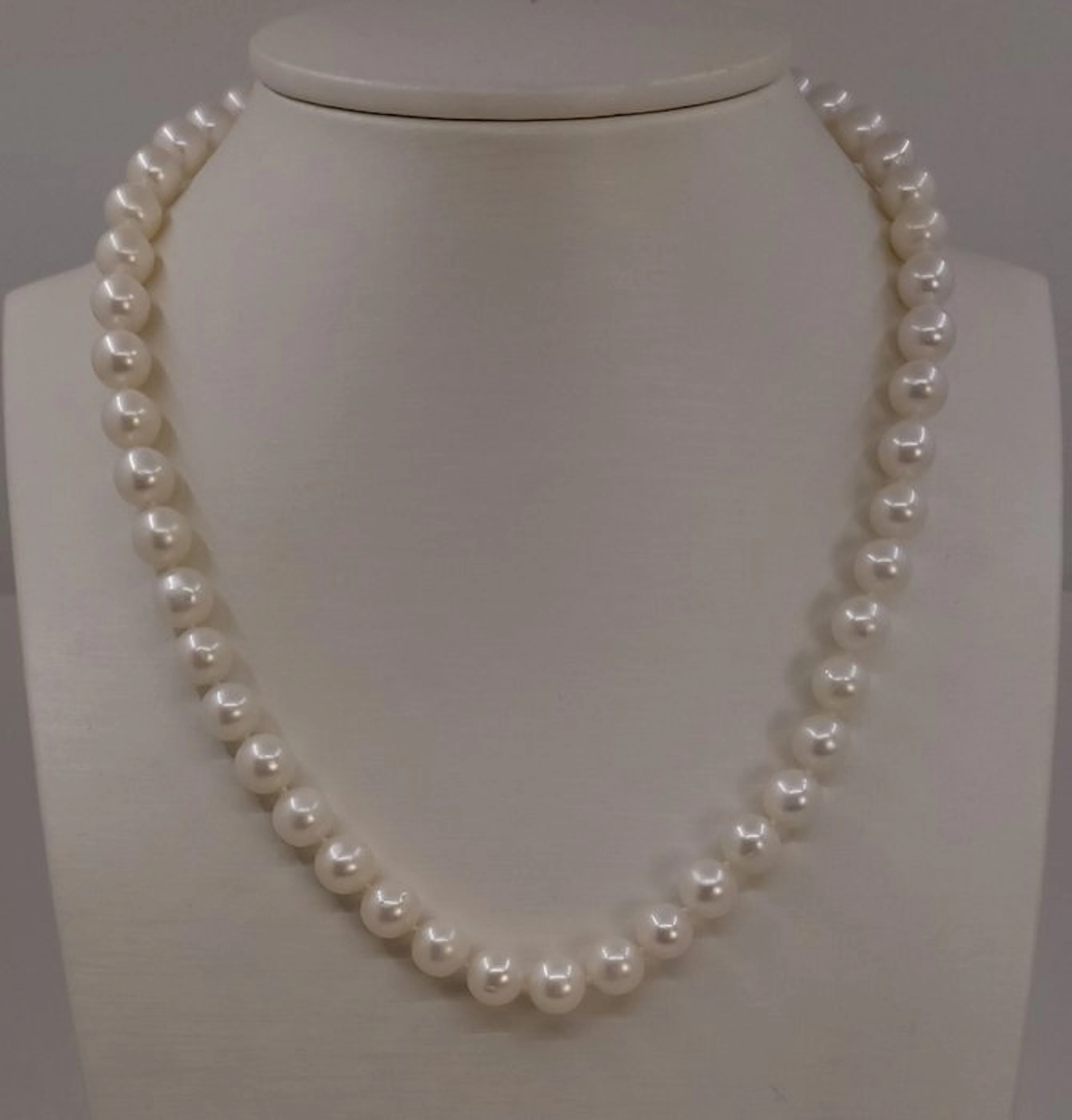 No reserve price - Necklace Silver - 8x8.5mm Edison Pearls