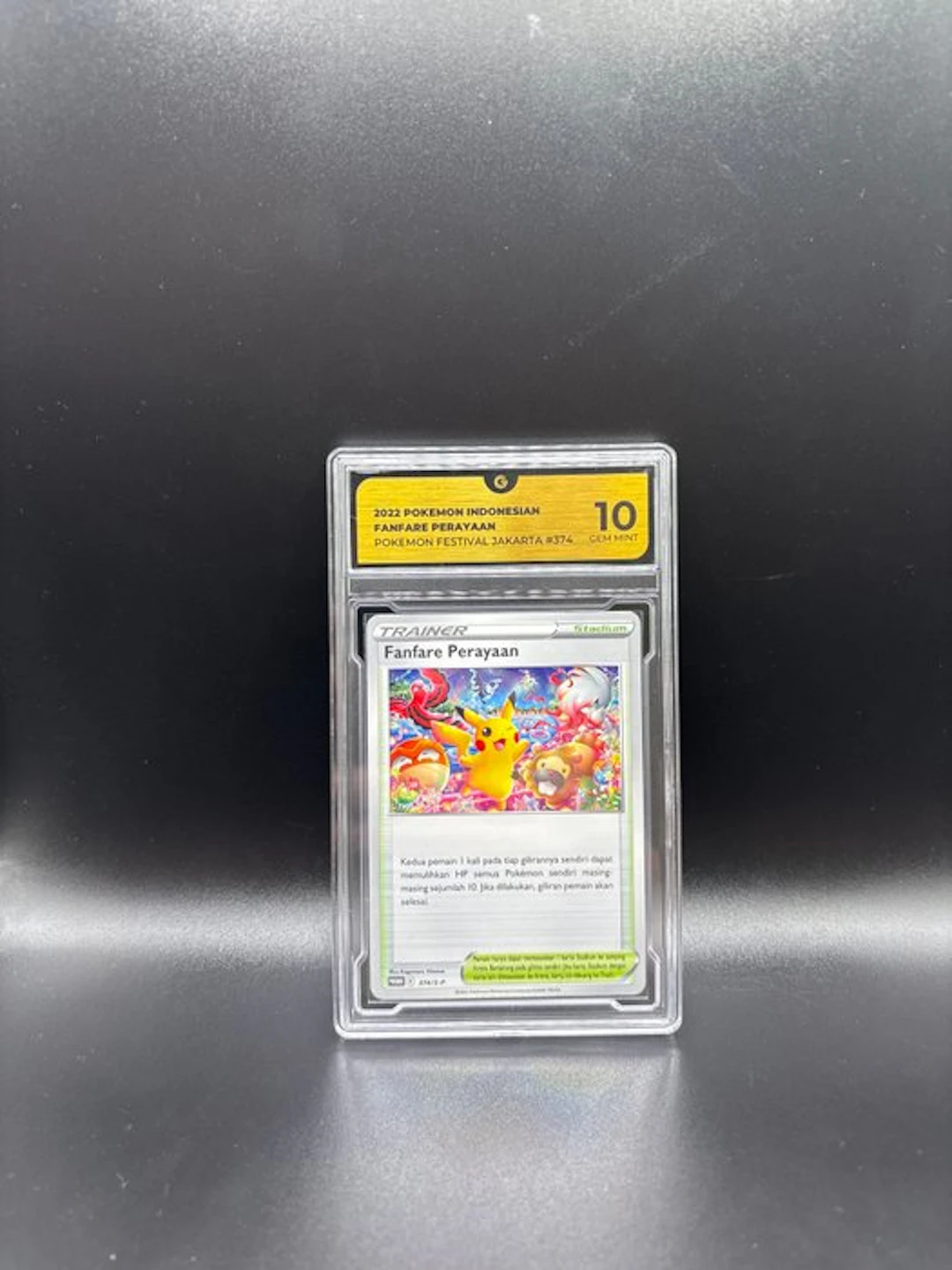 Pokémon - 1 Graded card Fanfare Perayaan Pikachu 374 - GG 10