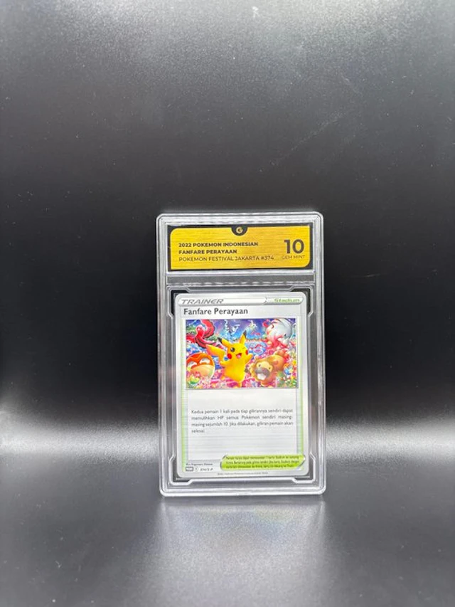 Pokémon - 1 Graded card Fanfare Perayaan Pikachu 374 - GG 10