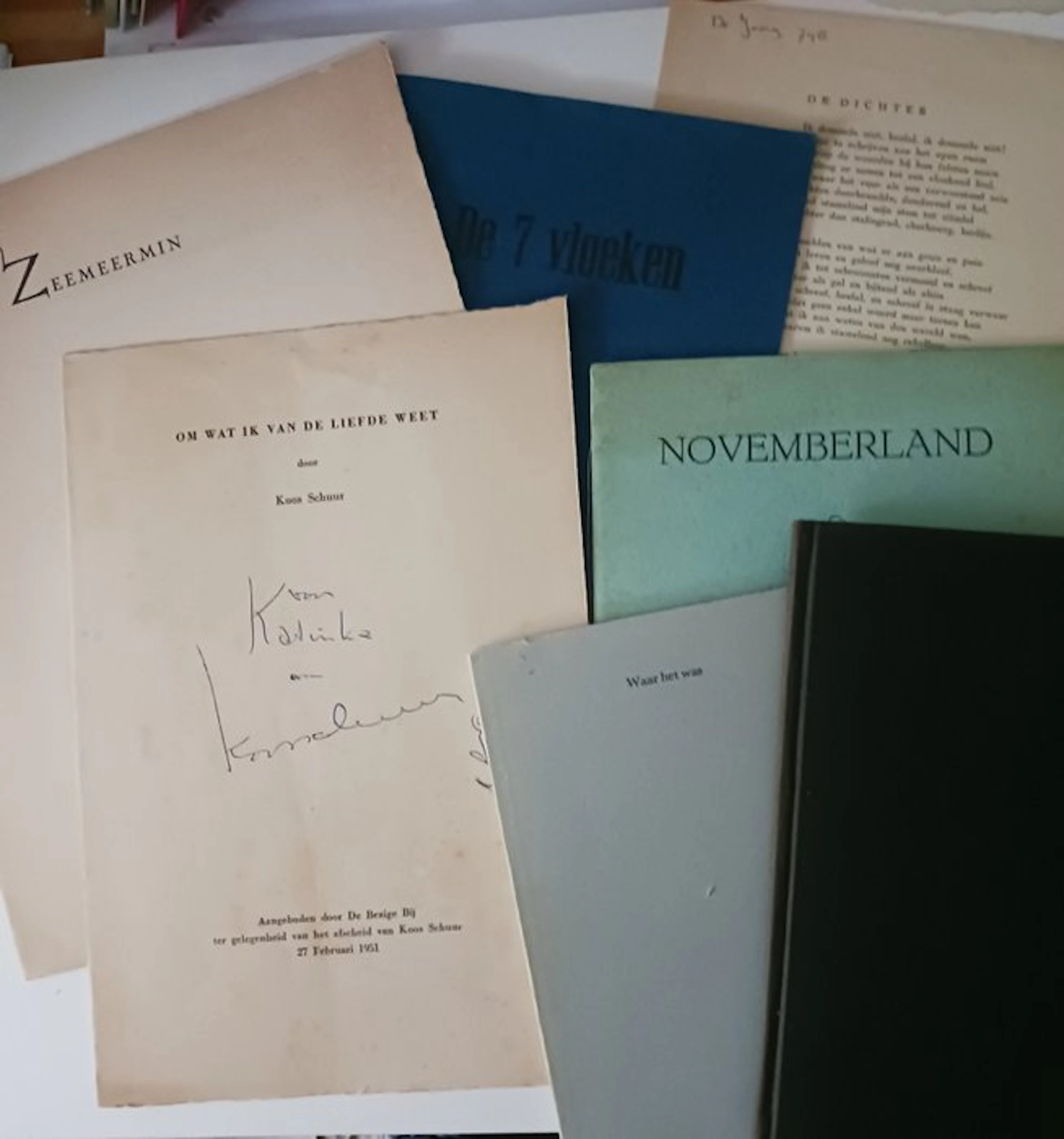 Koos Schuur - Novemberland en 6 andere titels - 1943-1994
