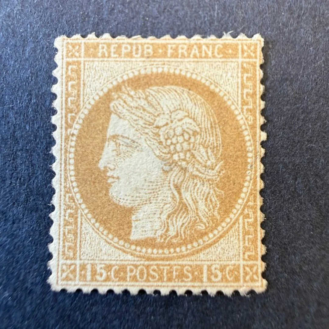 France - Yvert 55 "Cérès perforated 15c brown" mint * . Catalog value